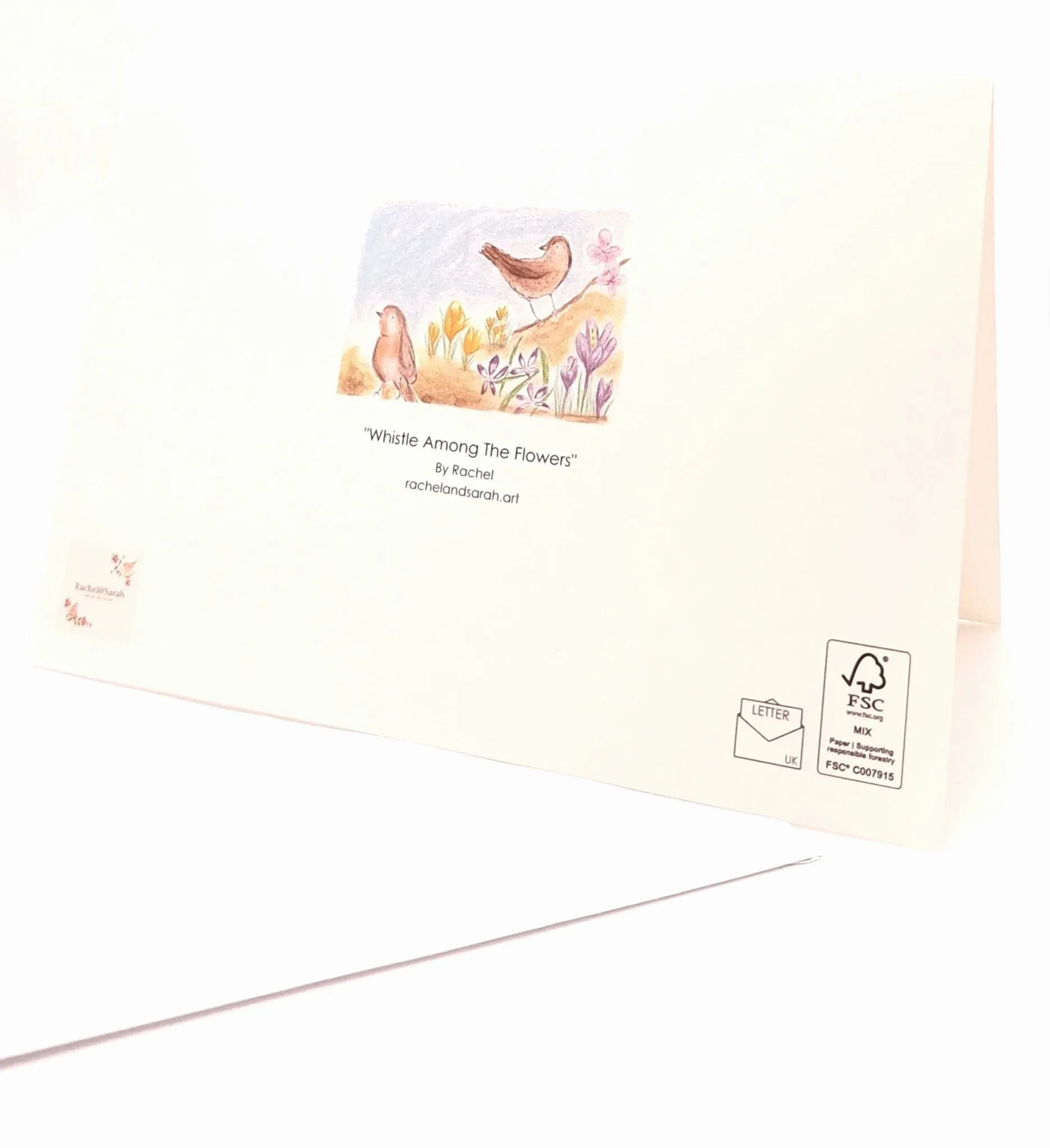 Greetings Card of "Whistle Among the Flowers" - Rachel & Sarah