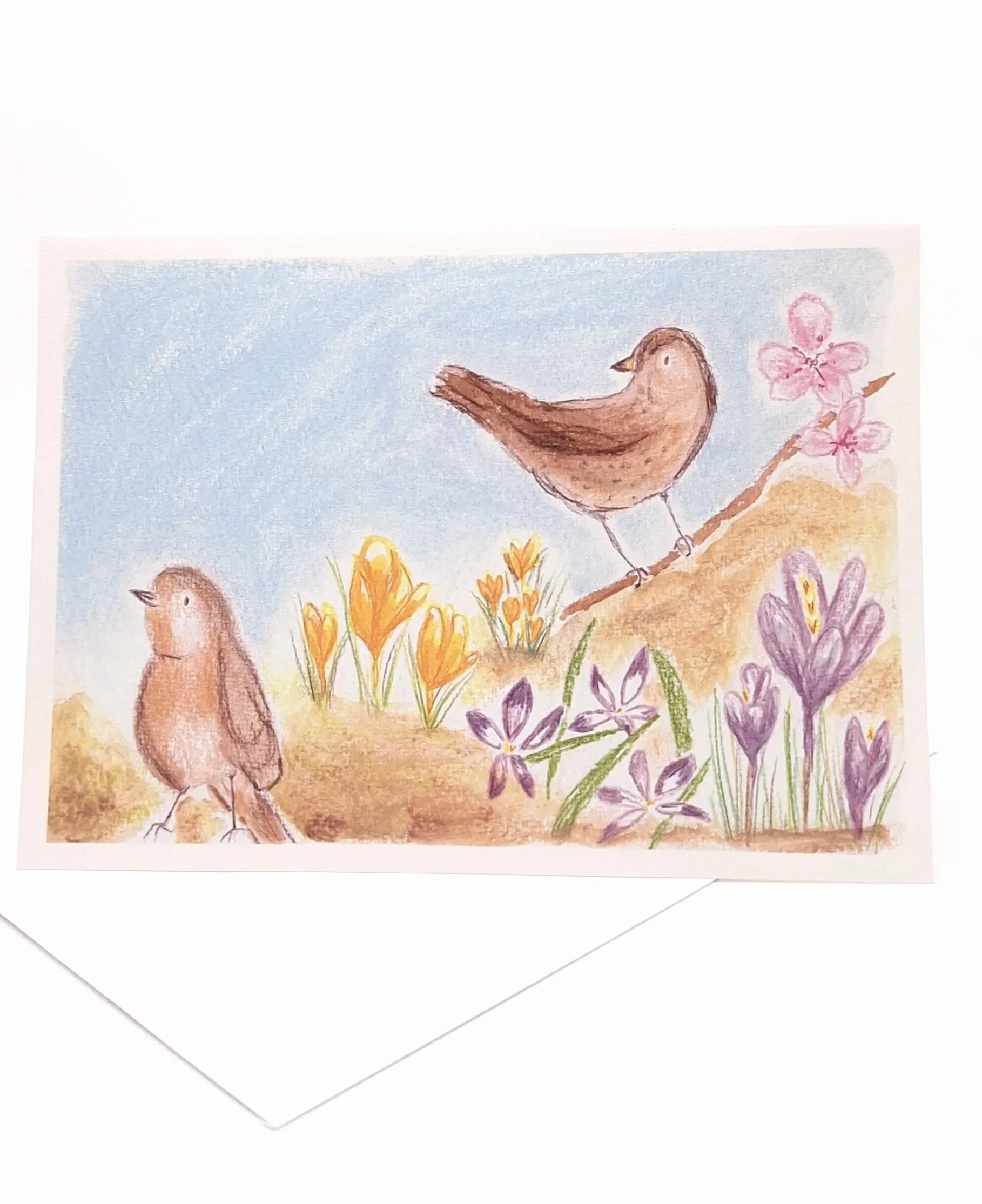 Greetings Card of "Whistle Among the Flowers" - Rachel & Sarah