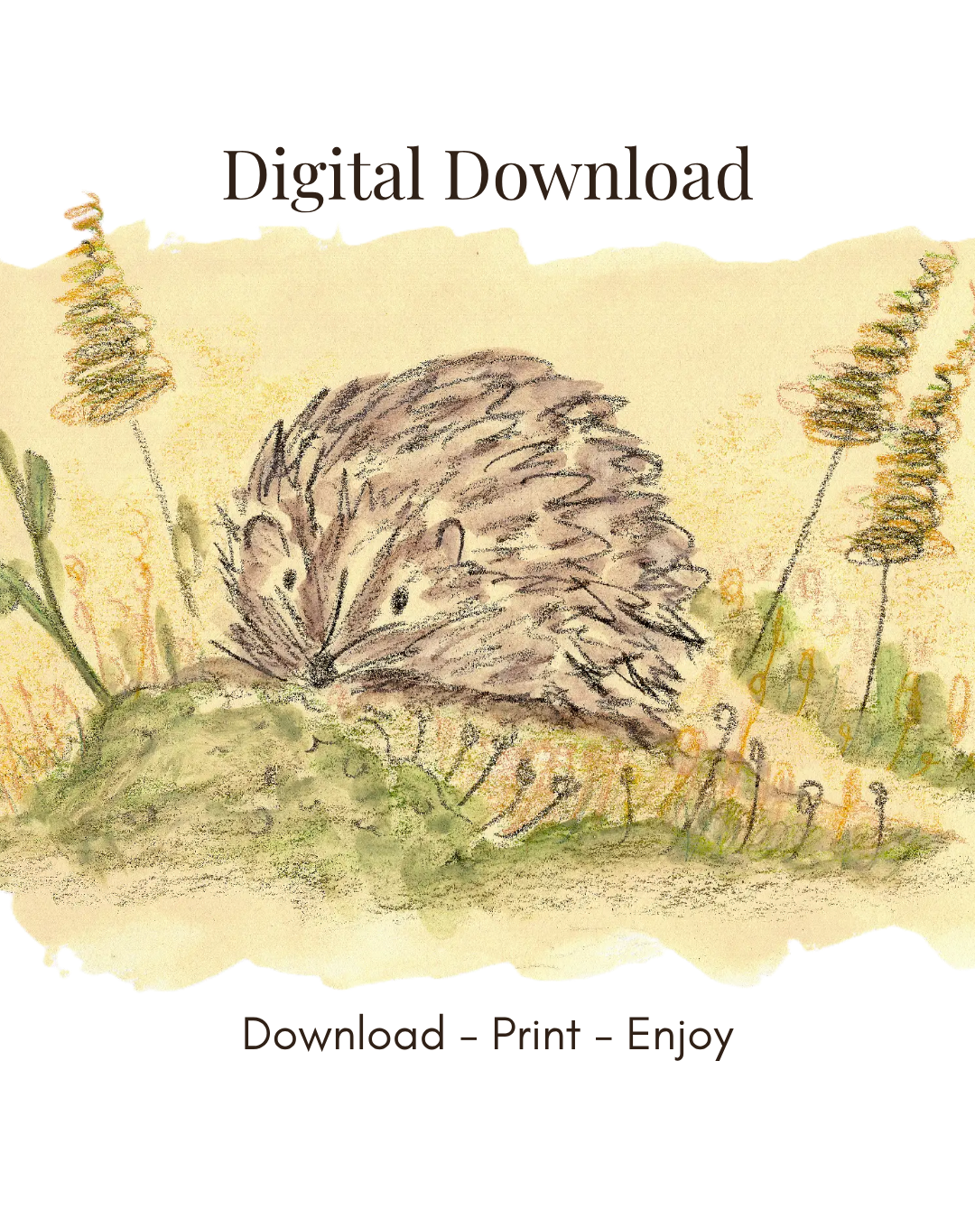 Digital Download - Nestled In The Meadow –  Mixed Media Painting by Rachel | Printable Wall Art