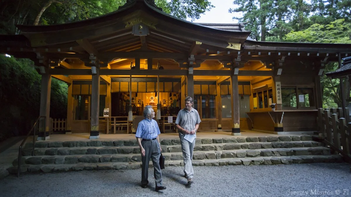 Kawanabe and Fausch at Kifune Shrine near Kyoto