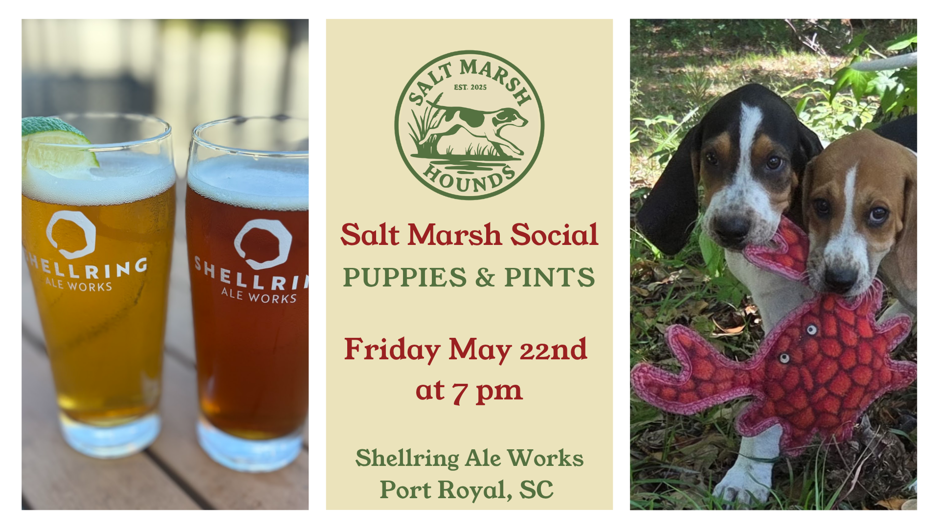 Salt Marsh Social: Puppies & Pints