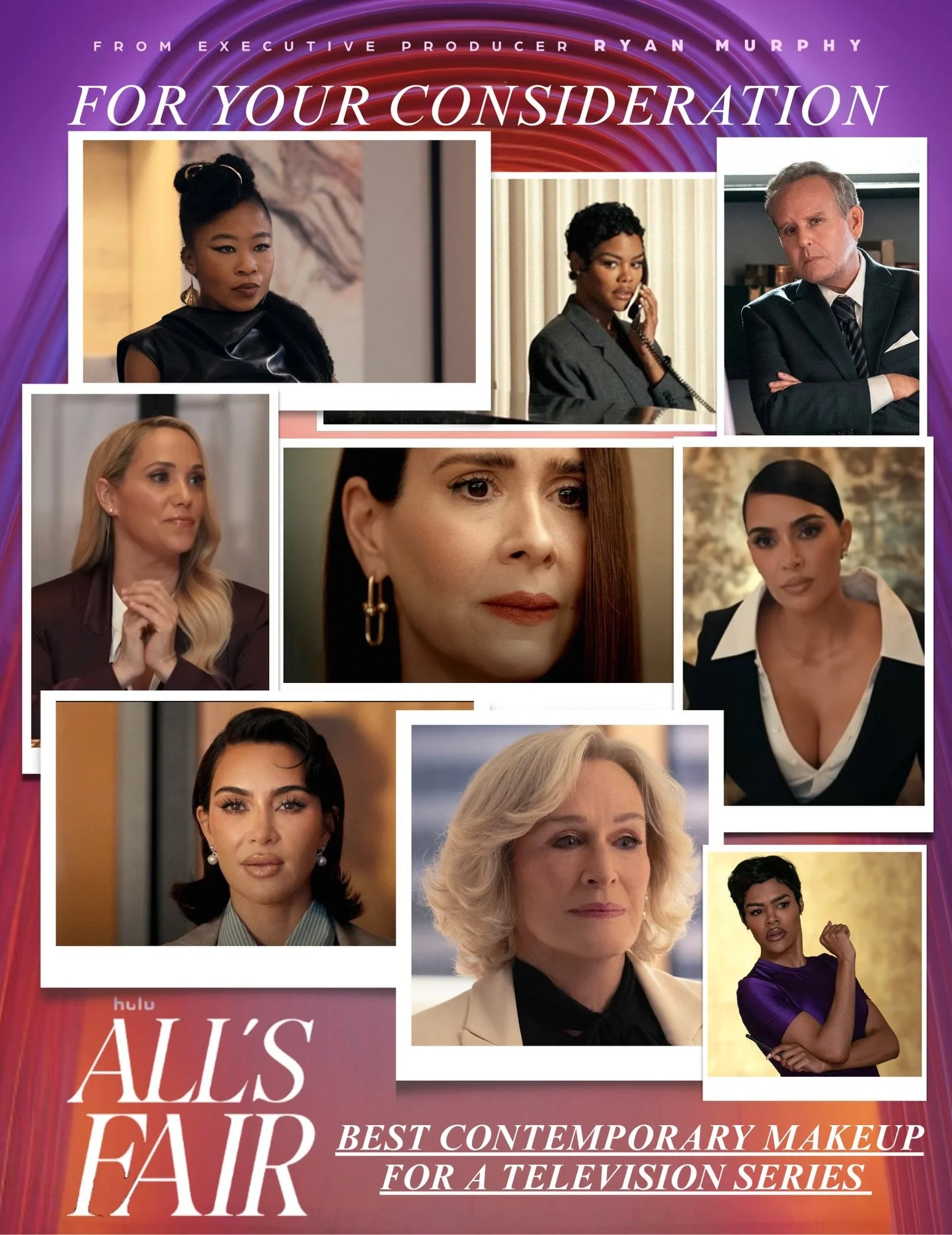 FINAL HOURS TO VOTE! &bull; FYC &bull; MUAHS GUILD &bull; ALLS FAIR
Best Contemporary Makeup for a Television Series(non prosthetic)

MAKEUP DEPARTMENT:

DEPT HEAD - @k8biscoe 
ASST DEPT HEAD - me👩🏽&zwj;🎨
KEY - @makeittoglow 
KK MUA -  @dianashin 