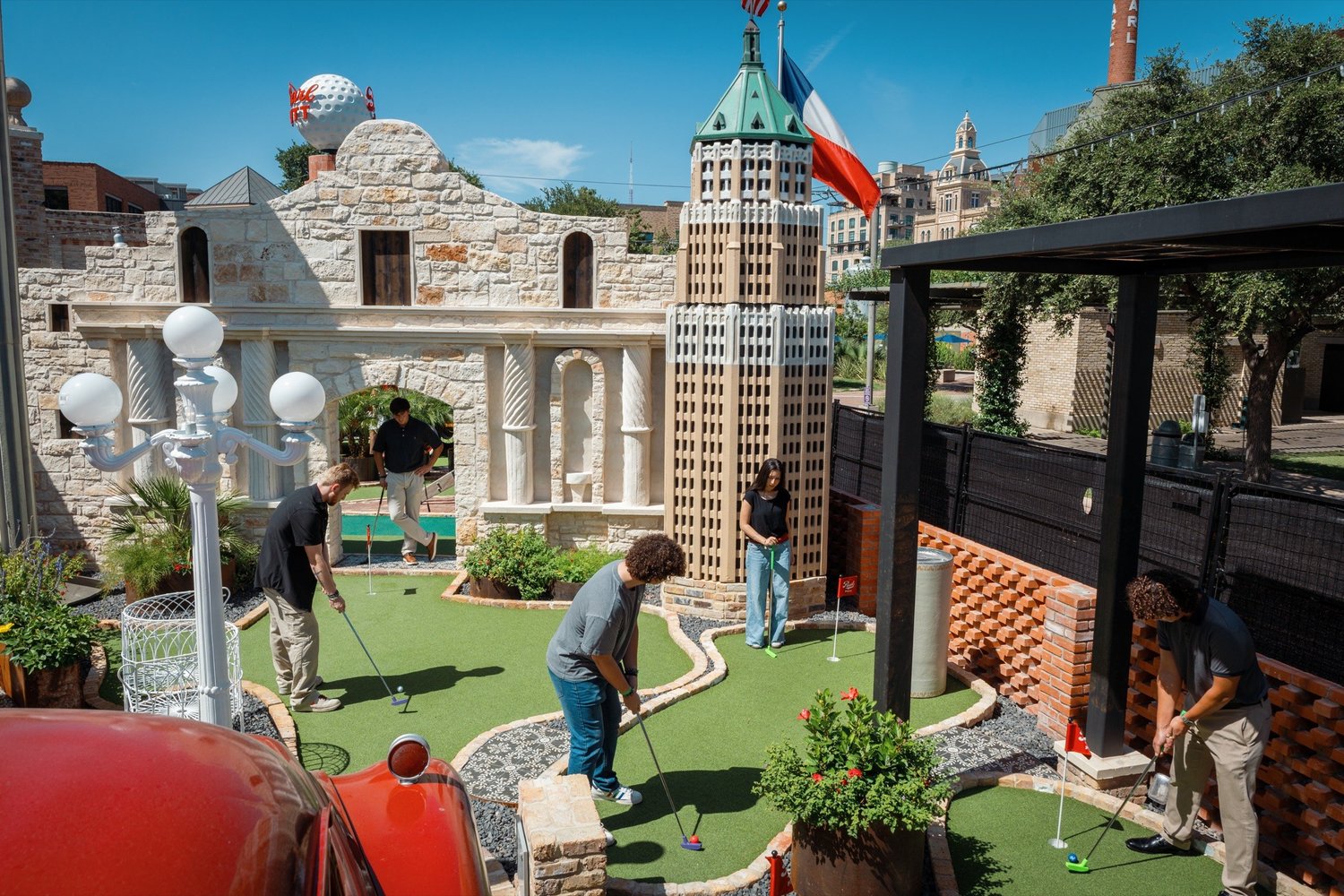 Custom putting green installation