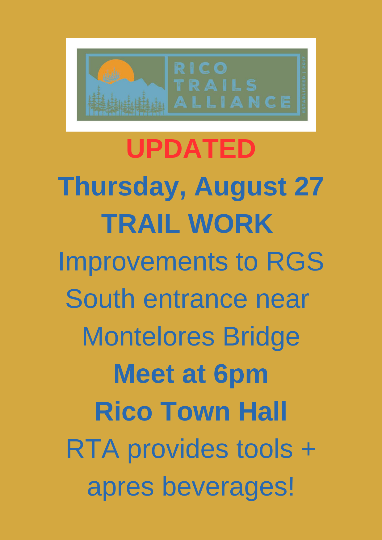 RTA Volunteer Trail Work Evening
