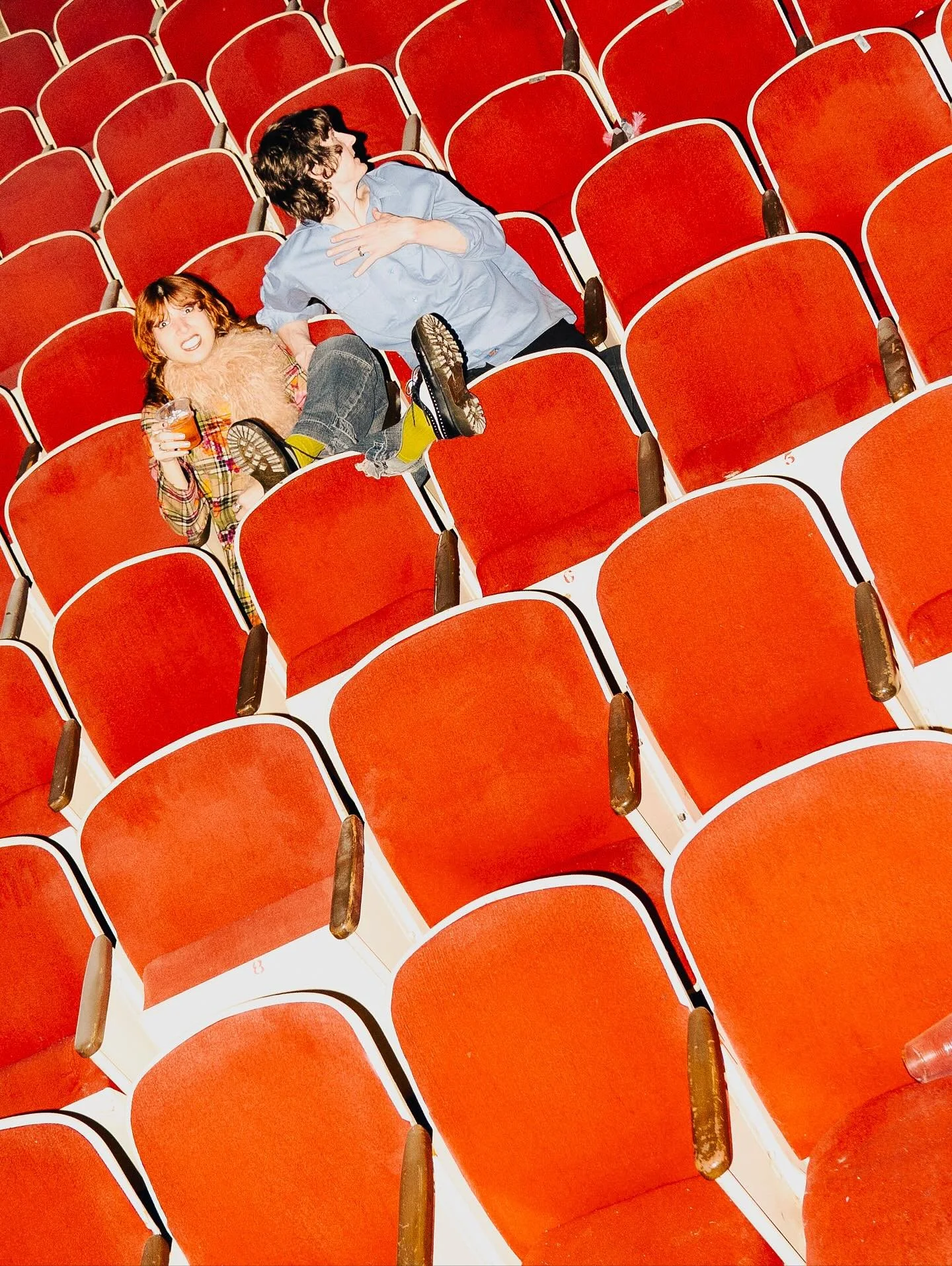 LOW TIX WARNING🚨 NASHVILLE Friday Nov 21st @theblueroomnashville with our bubus @monsoonband 

tonight (Nov 20) our first time playing LITTLE ROCK @whitewatertavern 🤓

📸 @andrsn.photos in the PITCH DARK in an abandoned OKC theatre