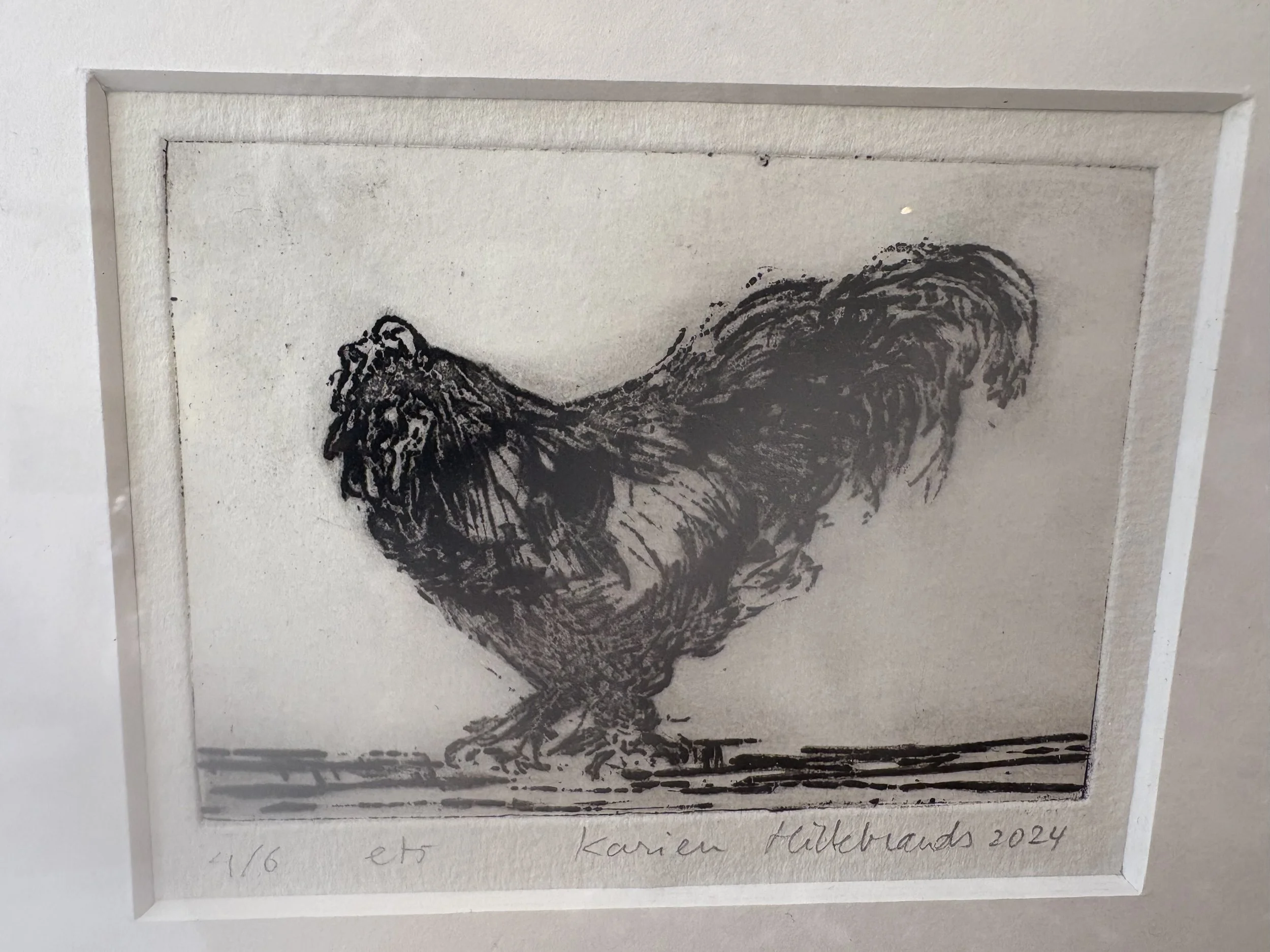 Karien Hillebrands · Haan, ets, 13,9 × 19 cm, €100