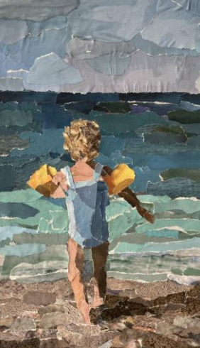 Maartje Bezemer · Sunlit Reverie, collage, 22 × 12,2 cm, €240 (met lijst) / €220 (zonder lijst)
