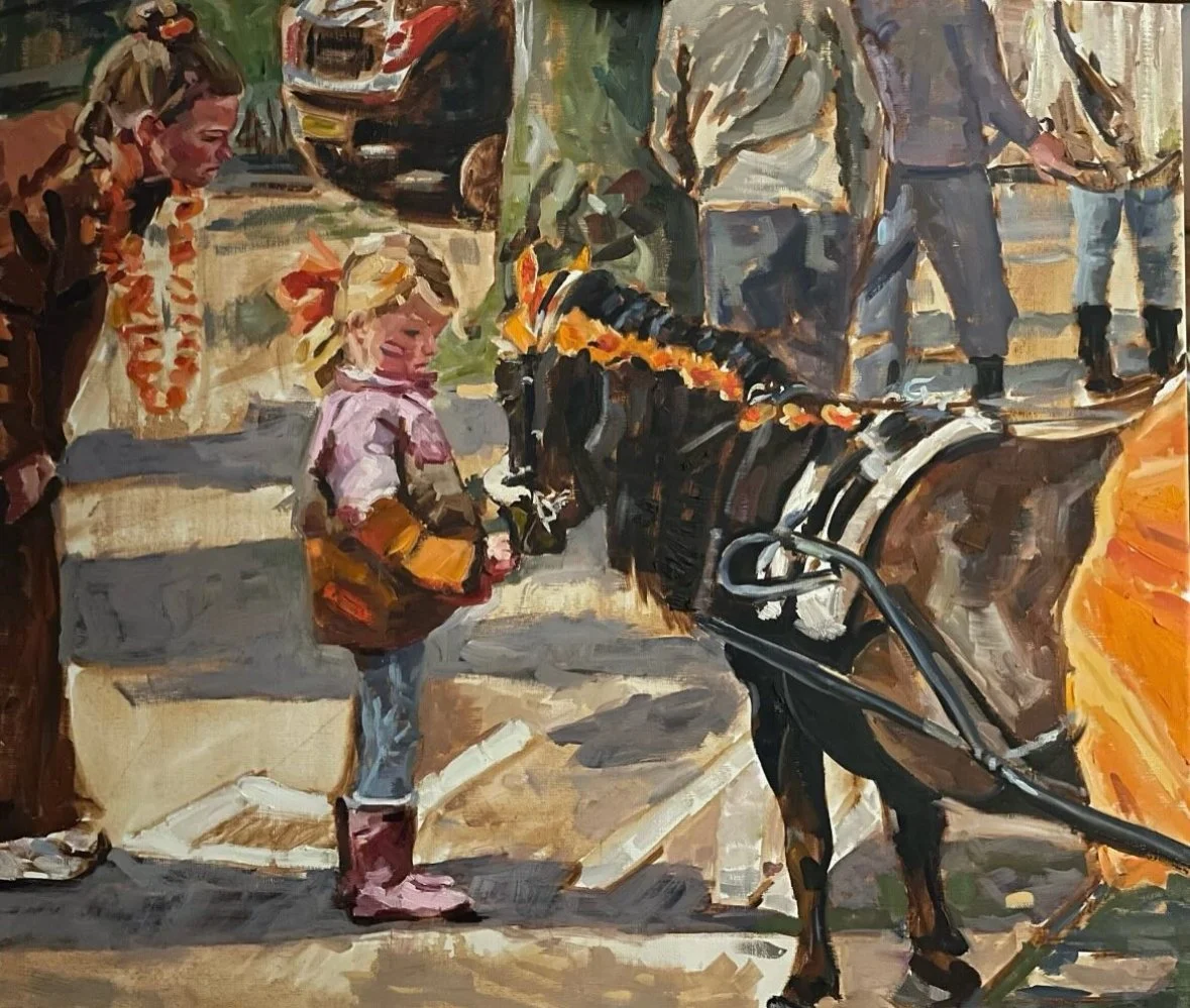 Charlot van der Hoeven · Koningsdag, olieverf op doek , 61,5  × 75 cm, €1650