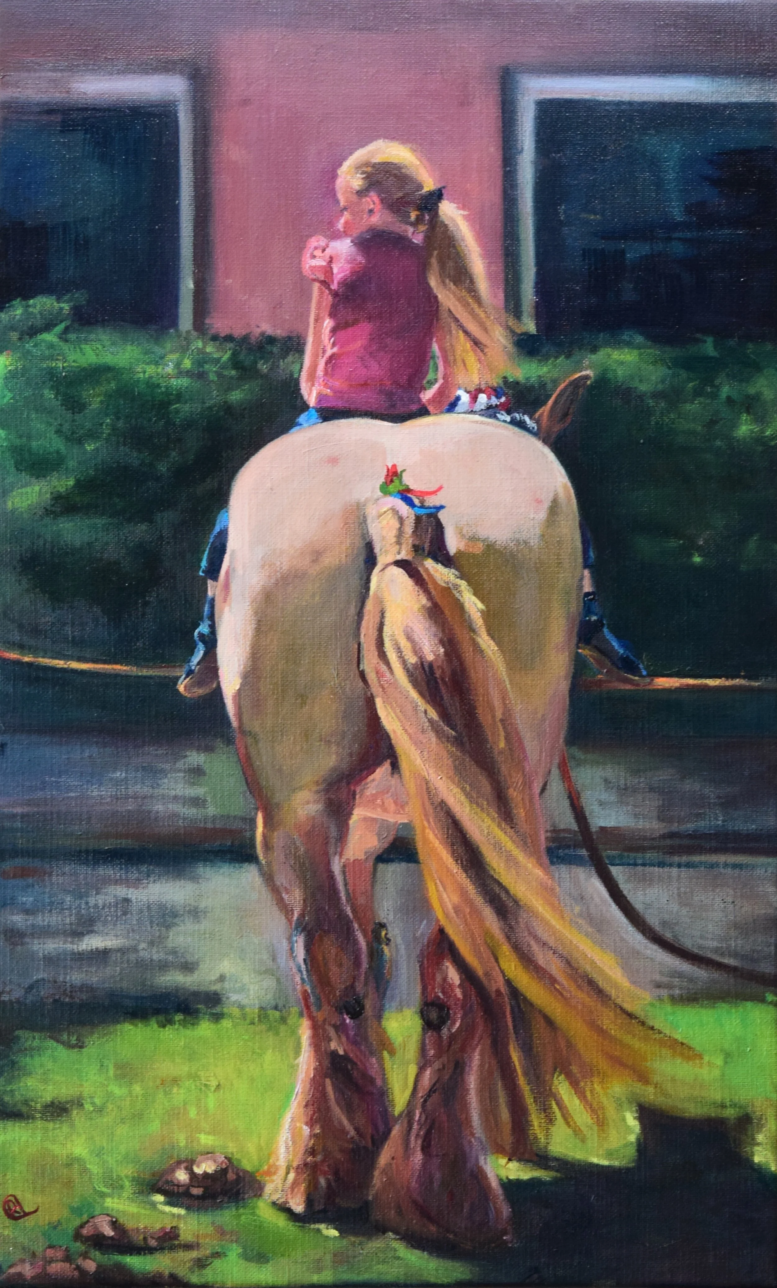 Renate Hofsteede · Parc Fermé, olieverf op linnen, 68 × 43 cm, €775