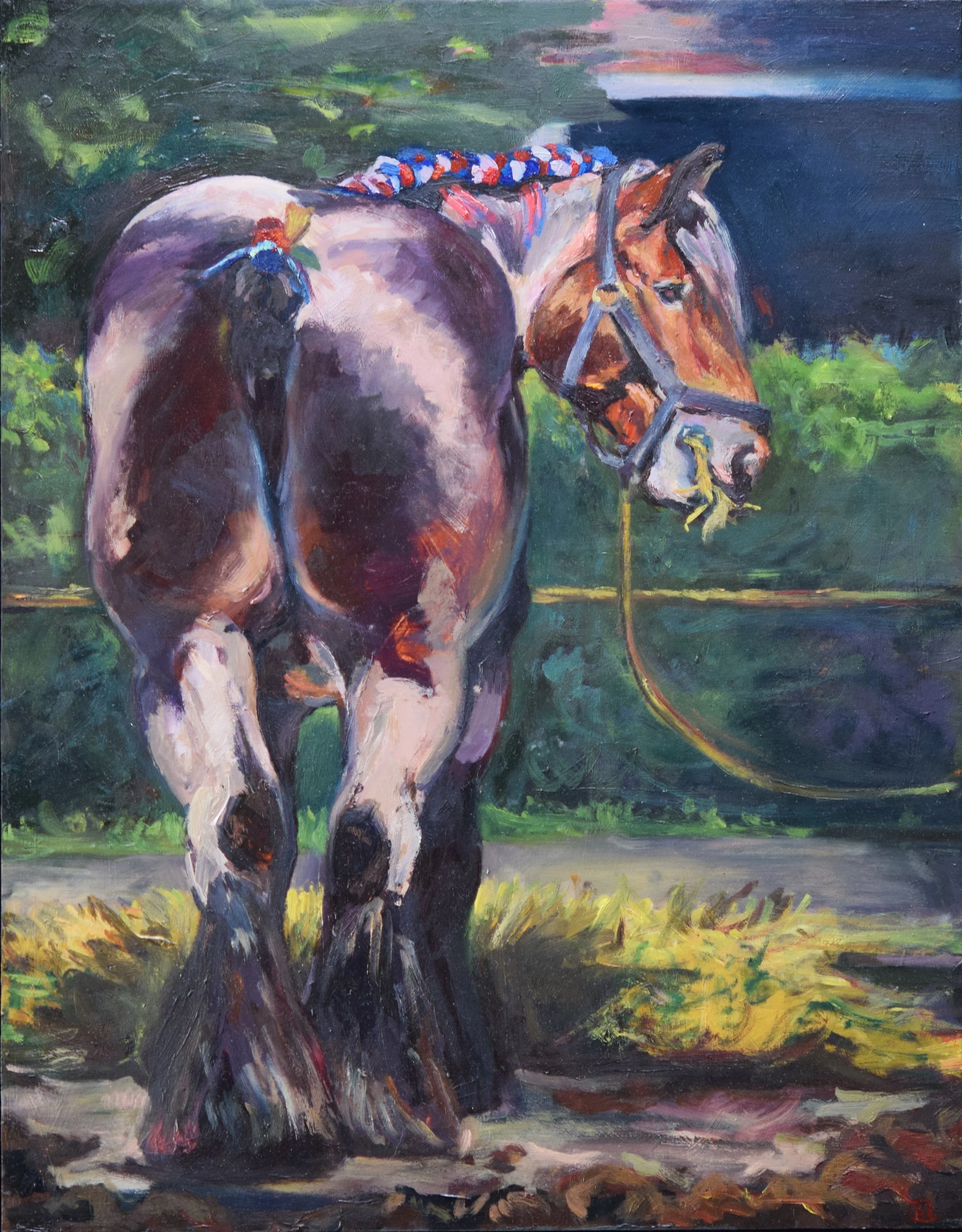 
Renate Hofsteede · Pistop 2, olieverf op paneel, 48 × 38 cm, €650
