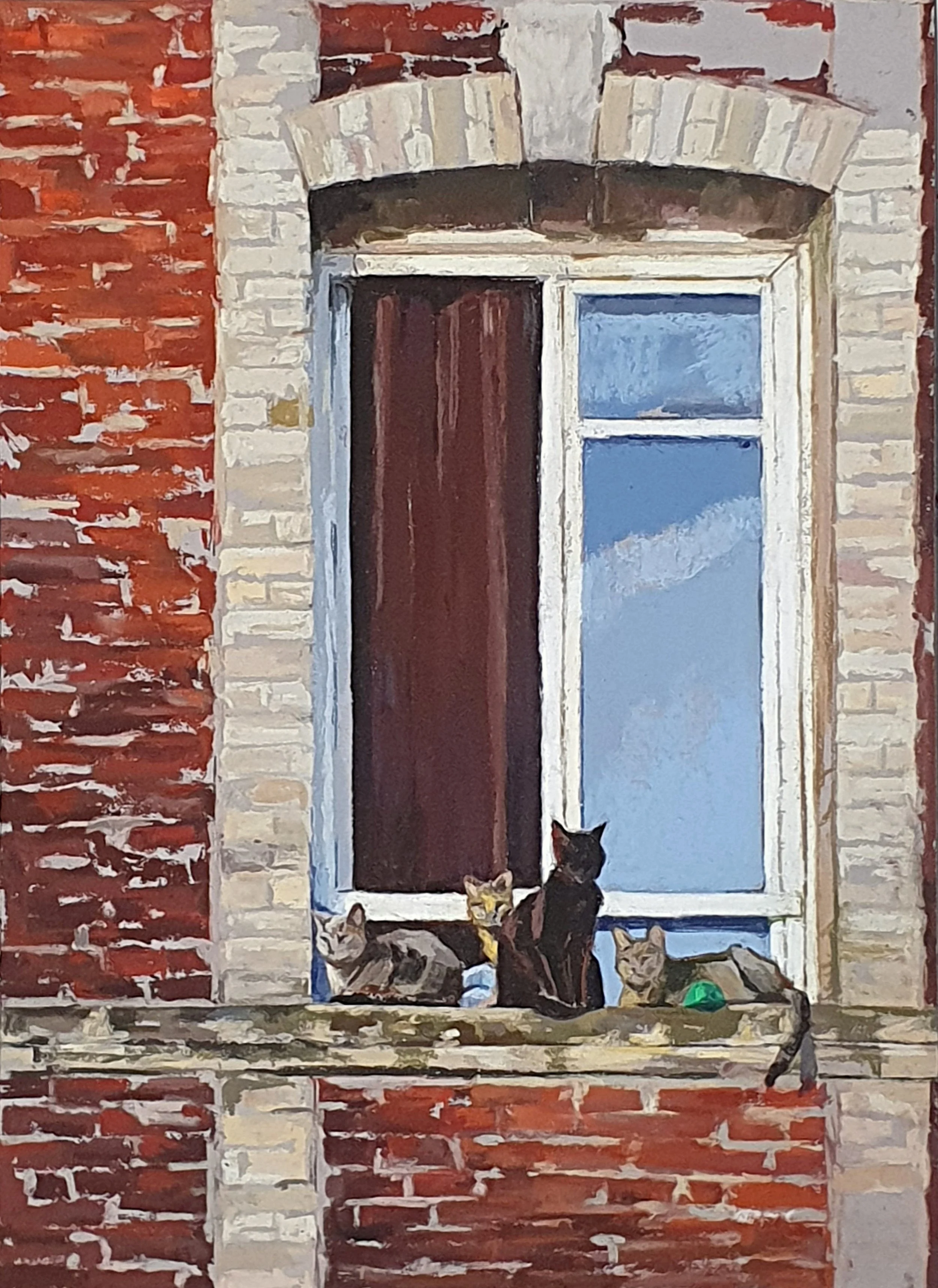 Laura Blömer · Cats of Dieppe II, pastel, 42,3 × 30,8 cm, €750