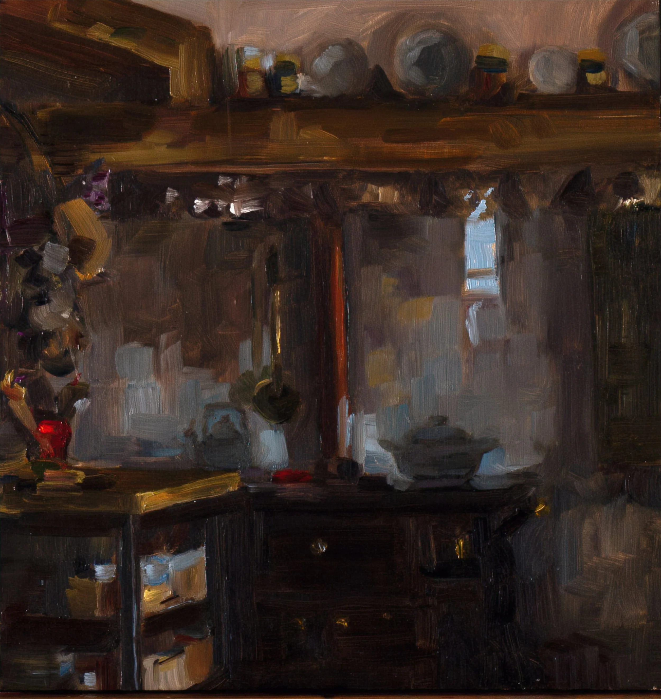 Sacha van Aarde · Het hart, olieverf marouflé op paneel, 25 × 24 cm, €395