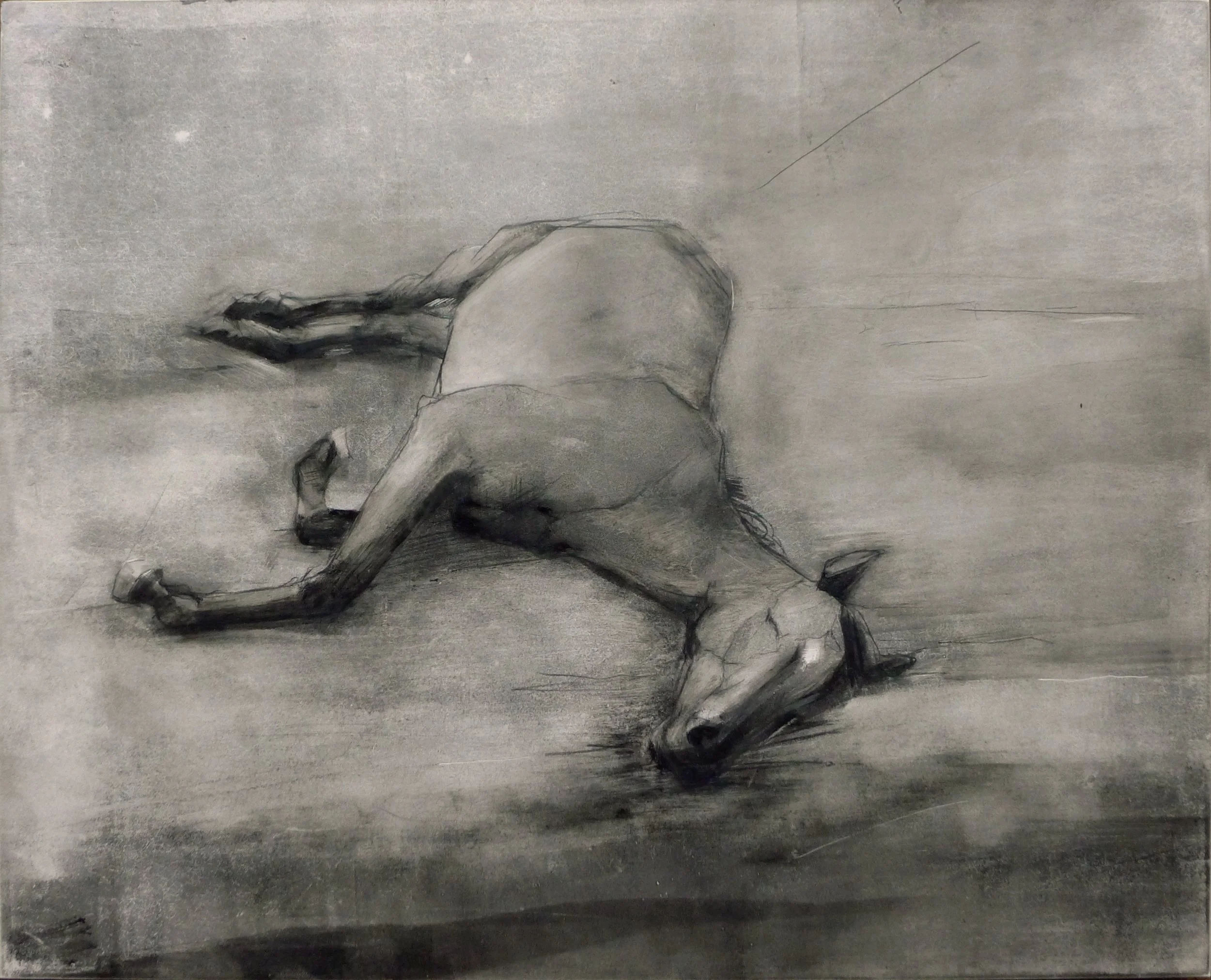 Laura Blömer · Her Majesty’s Servants VII, olieverf / drukmedium op clayboard, 24 × 30 cm, €450