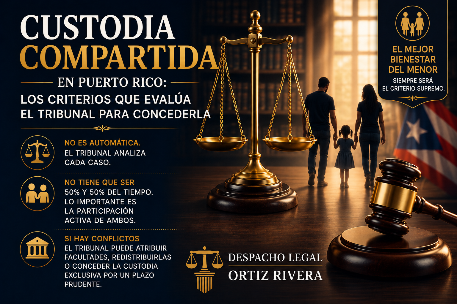 Custodia compartida en Puerto Rico: los criterios que evalúa el Tribunal para concederla