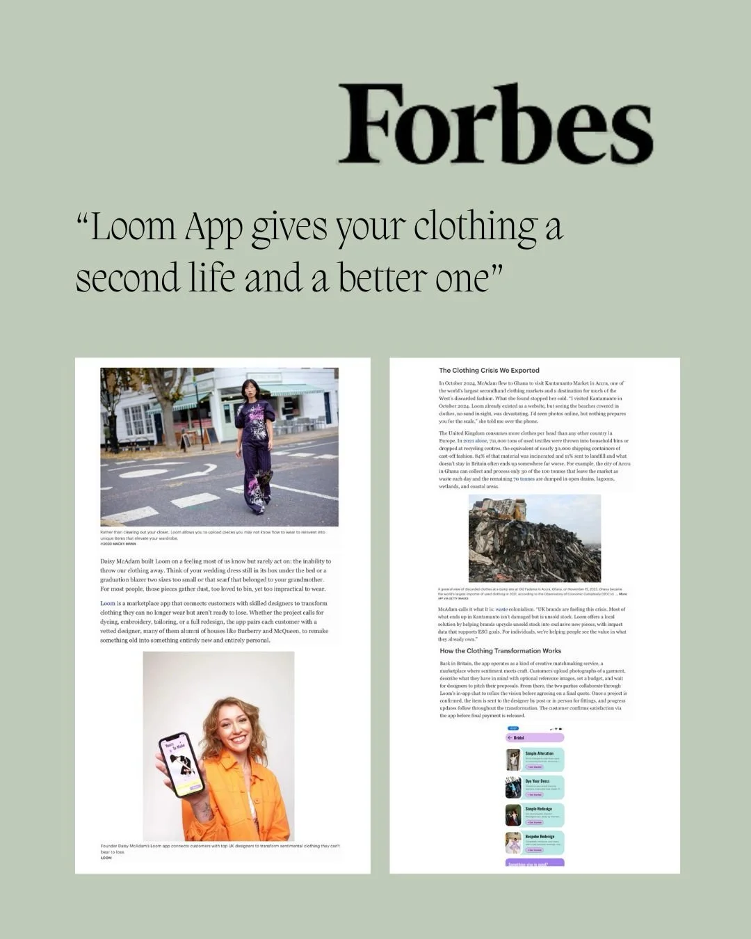 Our client @theloomapp said a @forbes feature was on the vision board. Thank you @poojashah1130 for making it a reality ✨