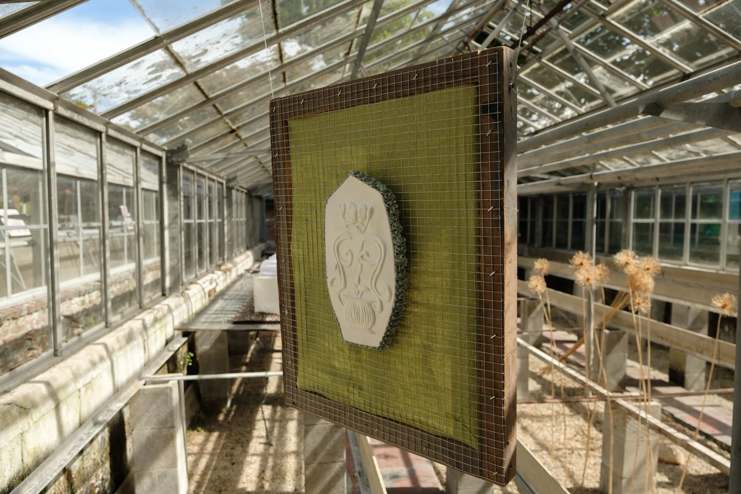 Milk Hedges Flower Plaque by Mimi Pinheiro