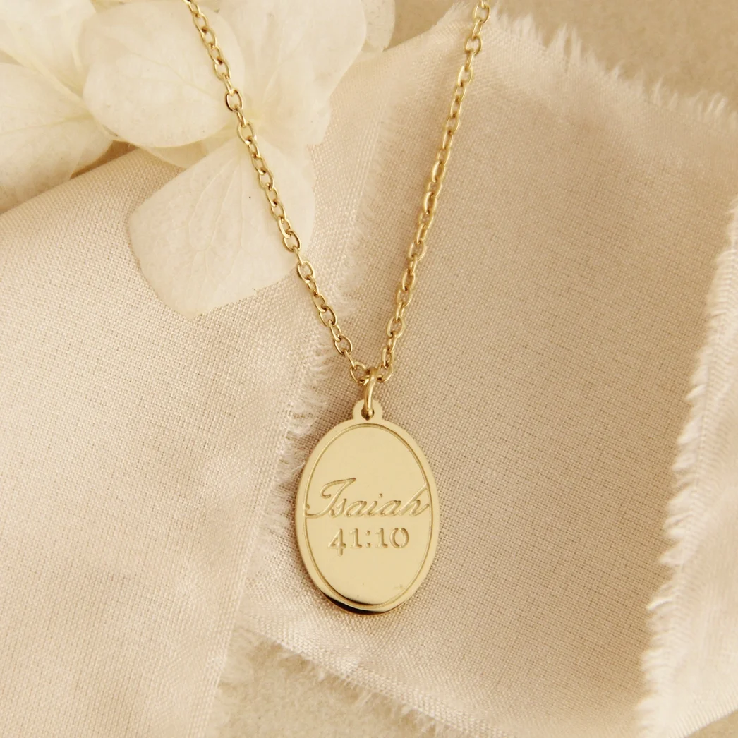 COOLSTEELANDBEYOND Collana Con Ciondolo Mano Pregante E Ali D'Angelo – Acciaio Inossidabile Lucido E Annerito – Catena 60 Cm – Gioiello Donna