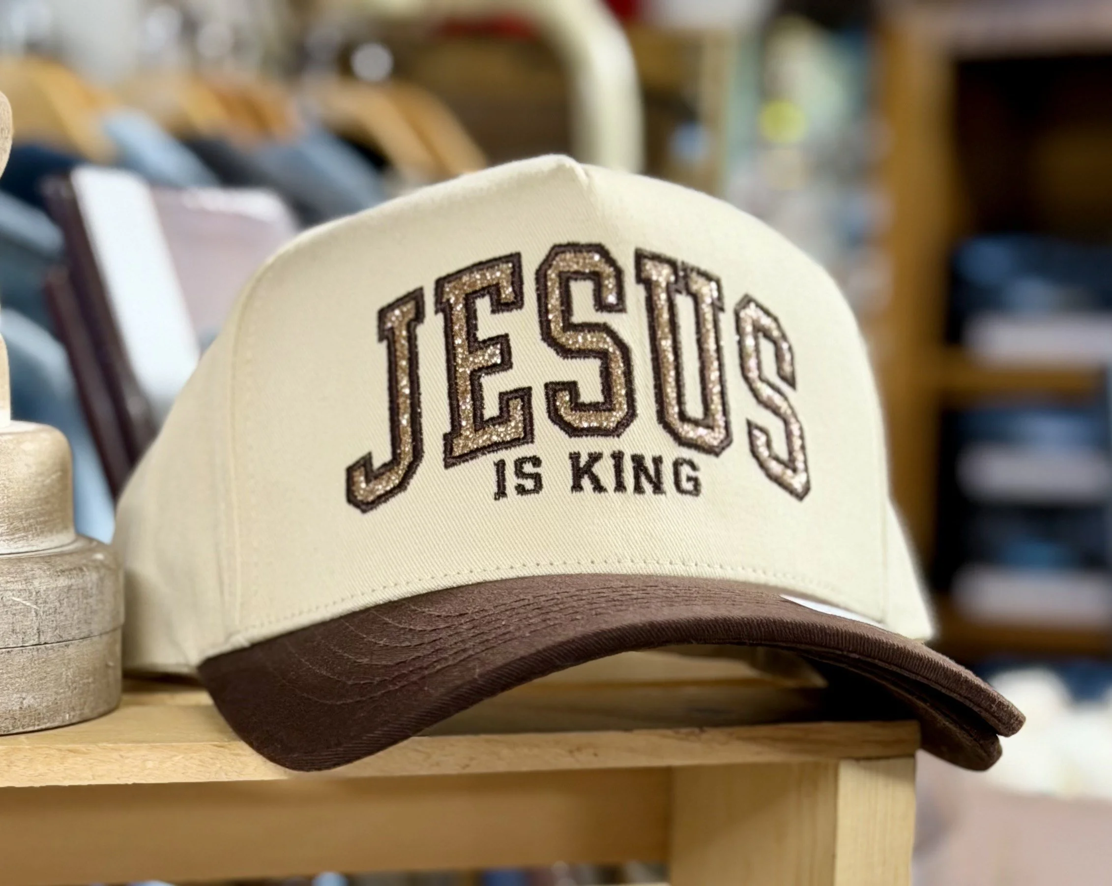 Jesus is King Glitter Hat