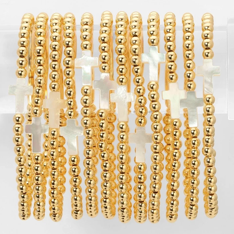 Stretch Bracelet with Cross