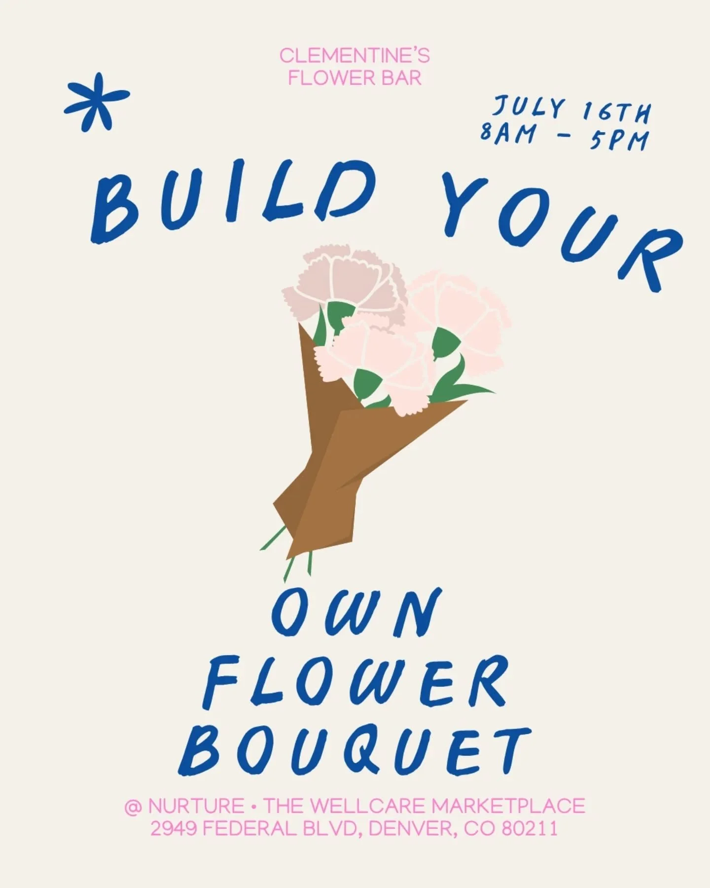 Hi! Clementine's flower bar will be @visitnurture July 16th from 8am - 5pm. Come say hi and build a bouquet! We will also have pre-made bouquets as well ππ
#clementinesflowerbar #buildyourownbouquet #freshflowers #localflowers #localbusiness #mobi