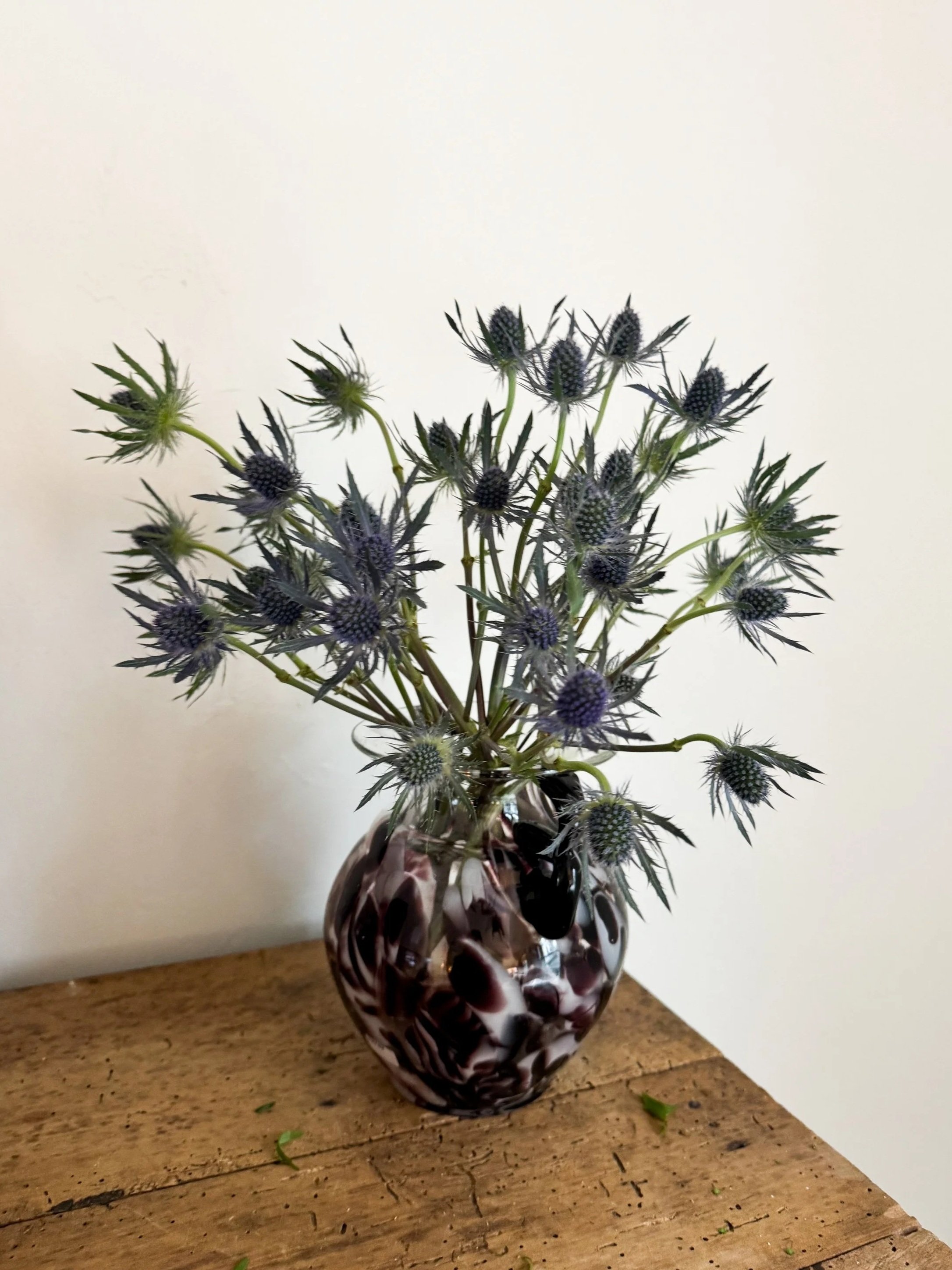 Burgundy Handblown Glass Vase