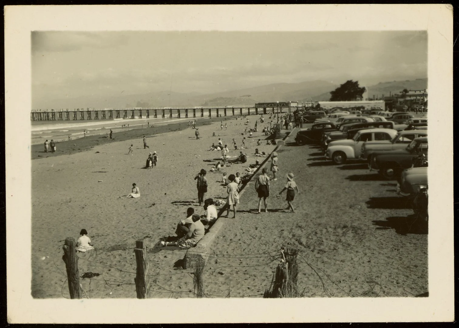 Standard beach day in the 1950's