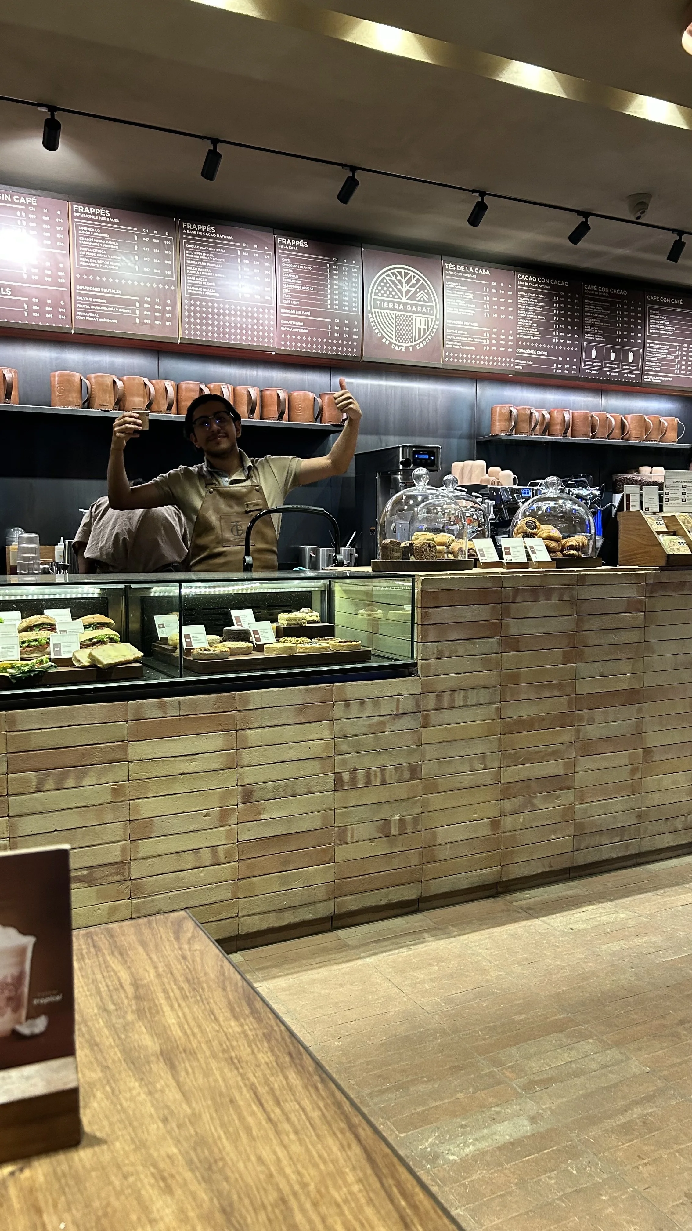 Made friends with the Barista at Tierra Garat!