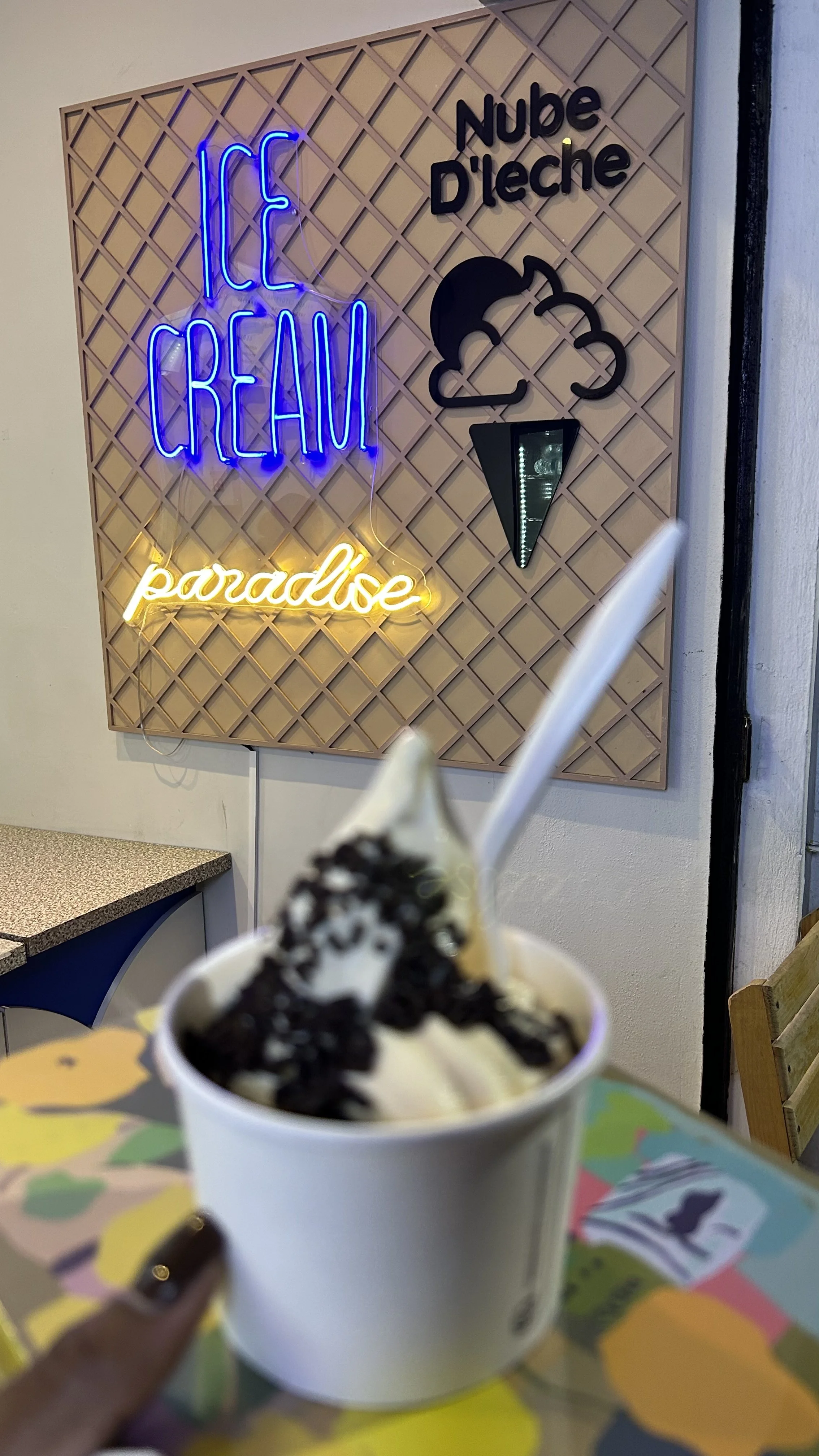 Ice cream across the street from my hotel