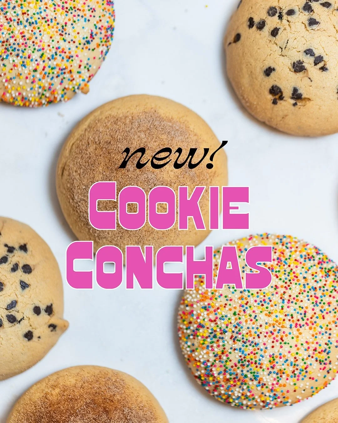 They&rsquo;re here!! Meet our NEW Cookie Conchas 🍪😋 Enjoy the soft and fluffy part of our conchas you know and love with a thin and crunchy cookie-like shell on top. Come try them and let us know what you think!

#conchas #pandulce #circuscookies #
