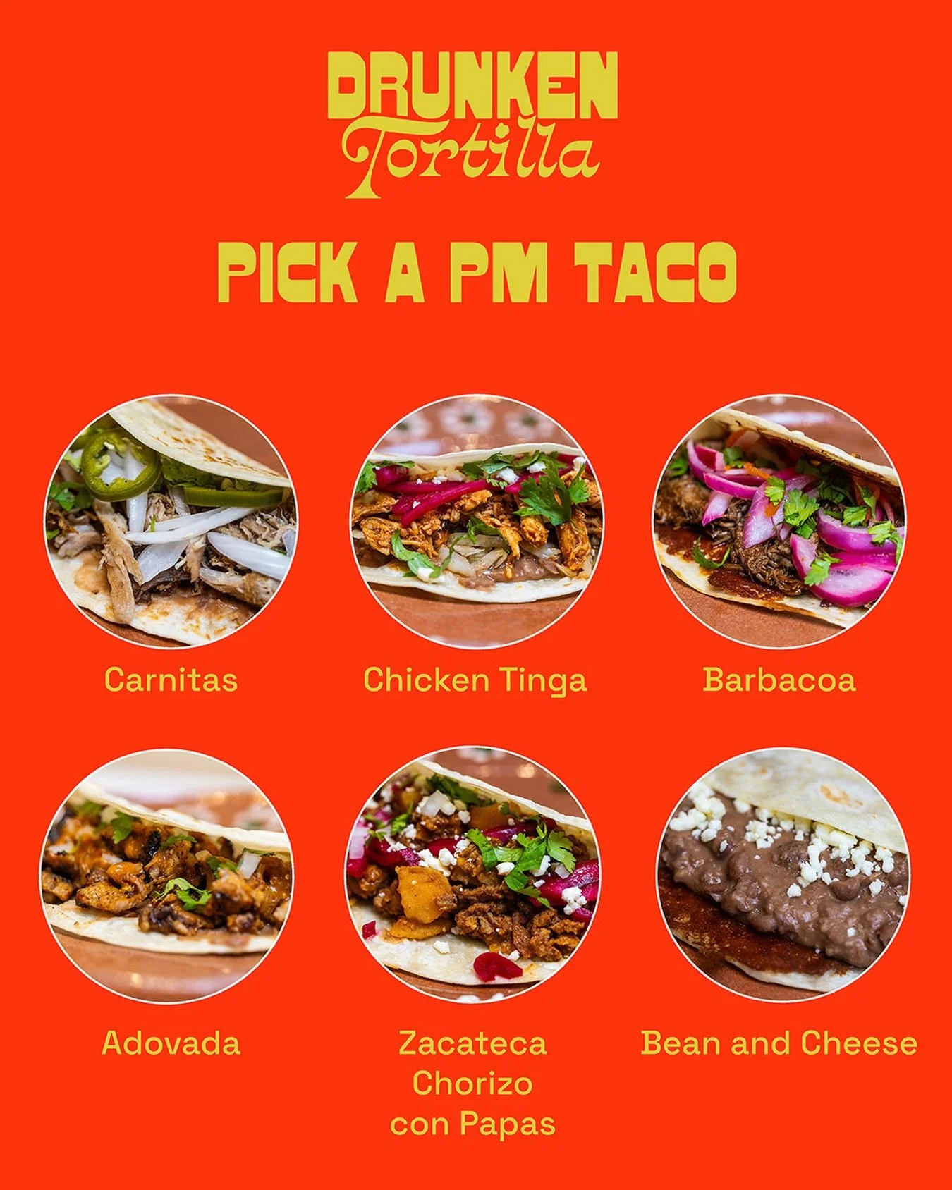What&rsquo;s your favorite lunch and dinner taco on the menu? 🌮

#drunkentortilla #homestyletacos #handmadeflourtortillas #flourtortillas #tacos