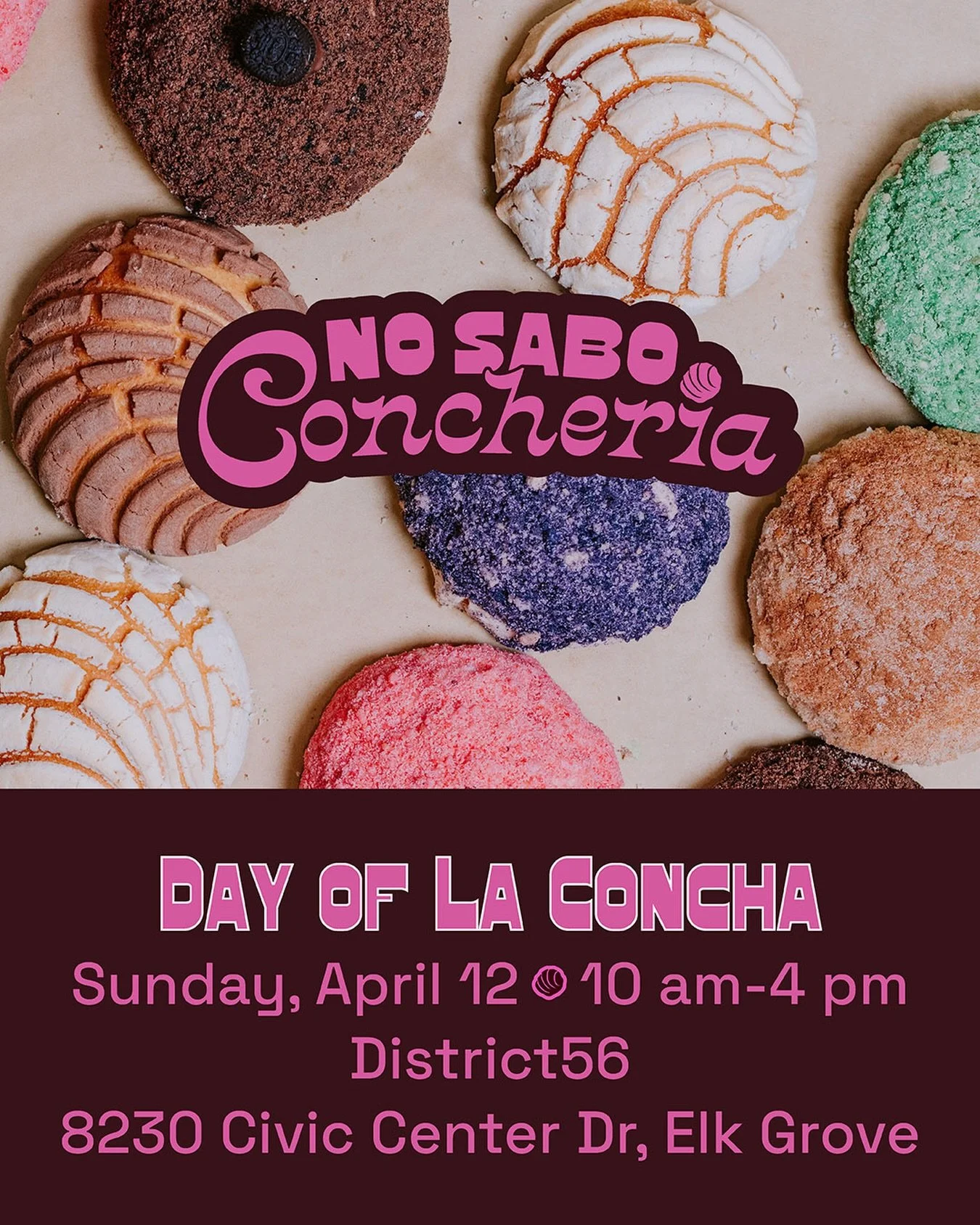 Elk Grove, we&rsquo;re coming to you! We&rsquo;ll be a vendor at the @artnersnonprofit Day of La Concha event this Sunday, April 12. Come enjoy the conchas you know and love and our house-made horchata 🩷

Our booth is located inside the event center
