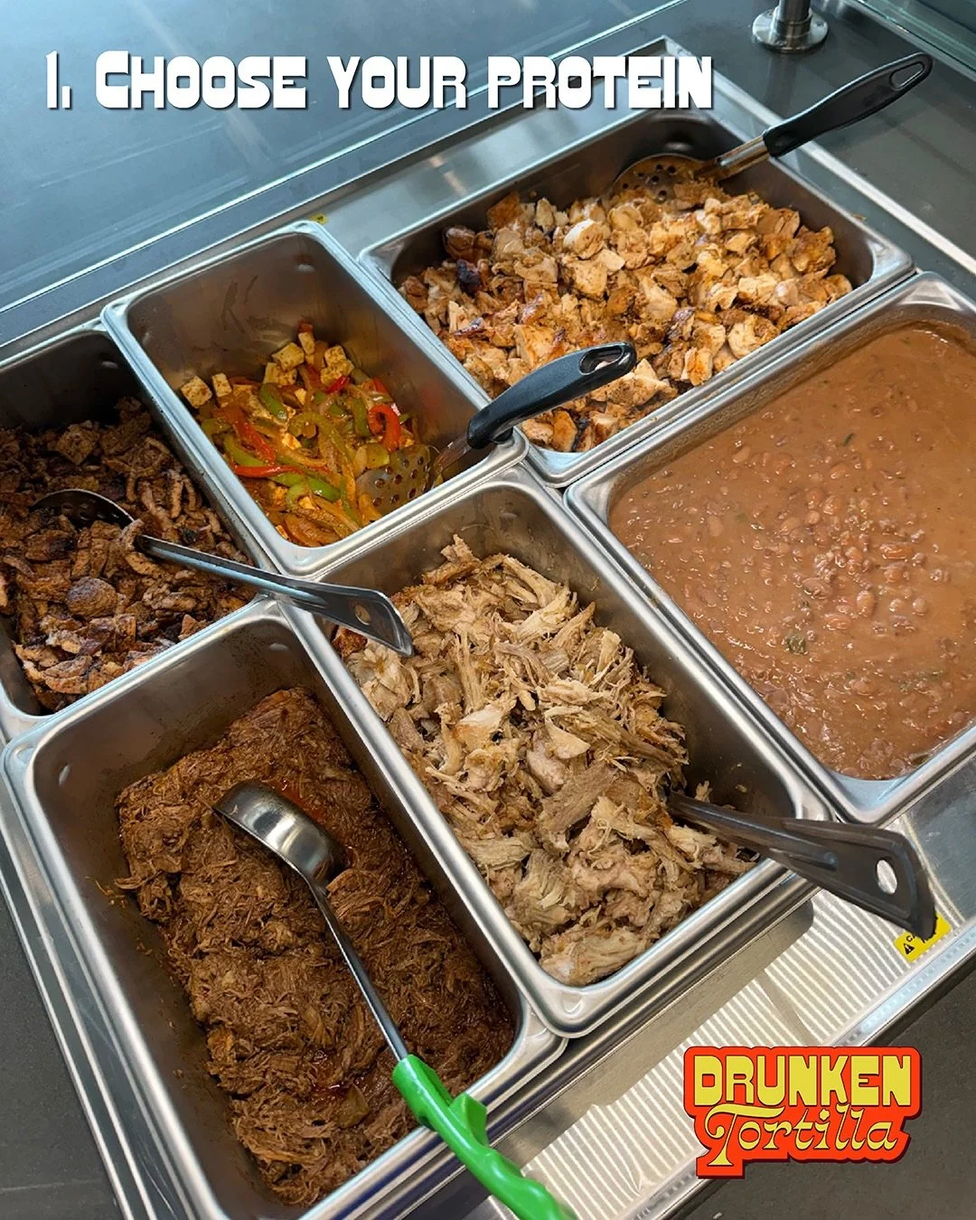 How are you building your bowl?

1. Choose Your Protein:
- Pork Adovada
- Beef Barbacoa
- Carnitas
- Chicken Asada
- Fajitas + Paneer Mix

#drunkentortilla #buildyourownbowl #mexicanfood #sacramentoeats #downtownsacramento 

How are you building your