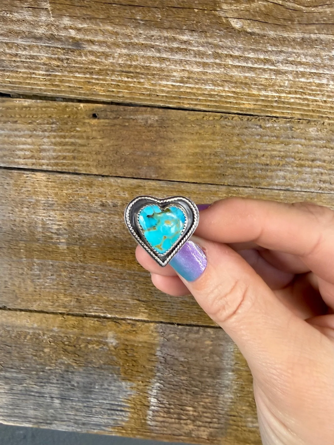 Turquoise Heart Ring