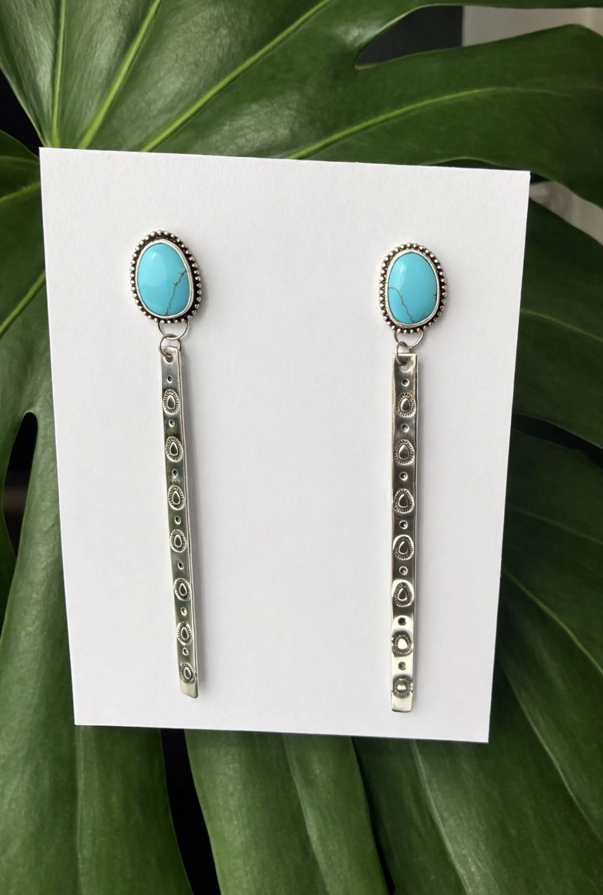Egyptian Turquoise Duster Earrings