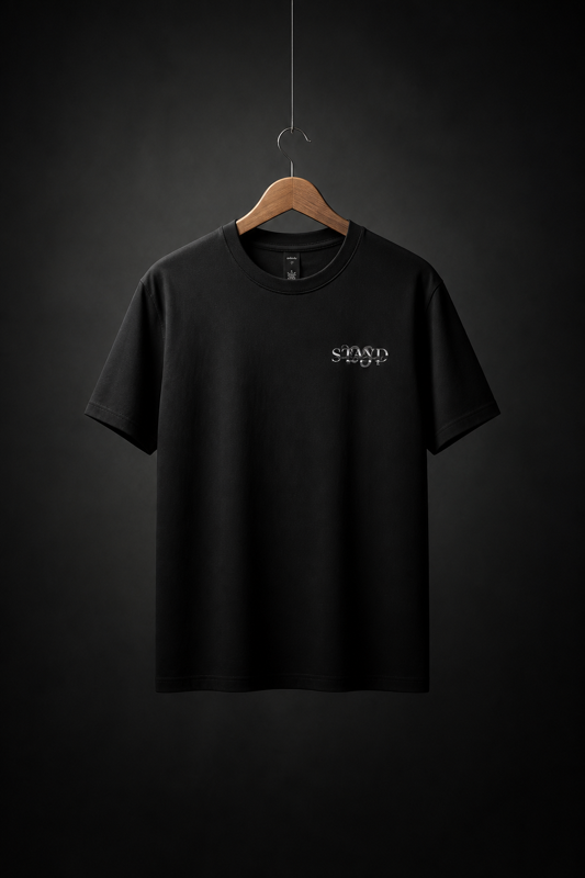 Black Unisex Grey Snake Tee