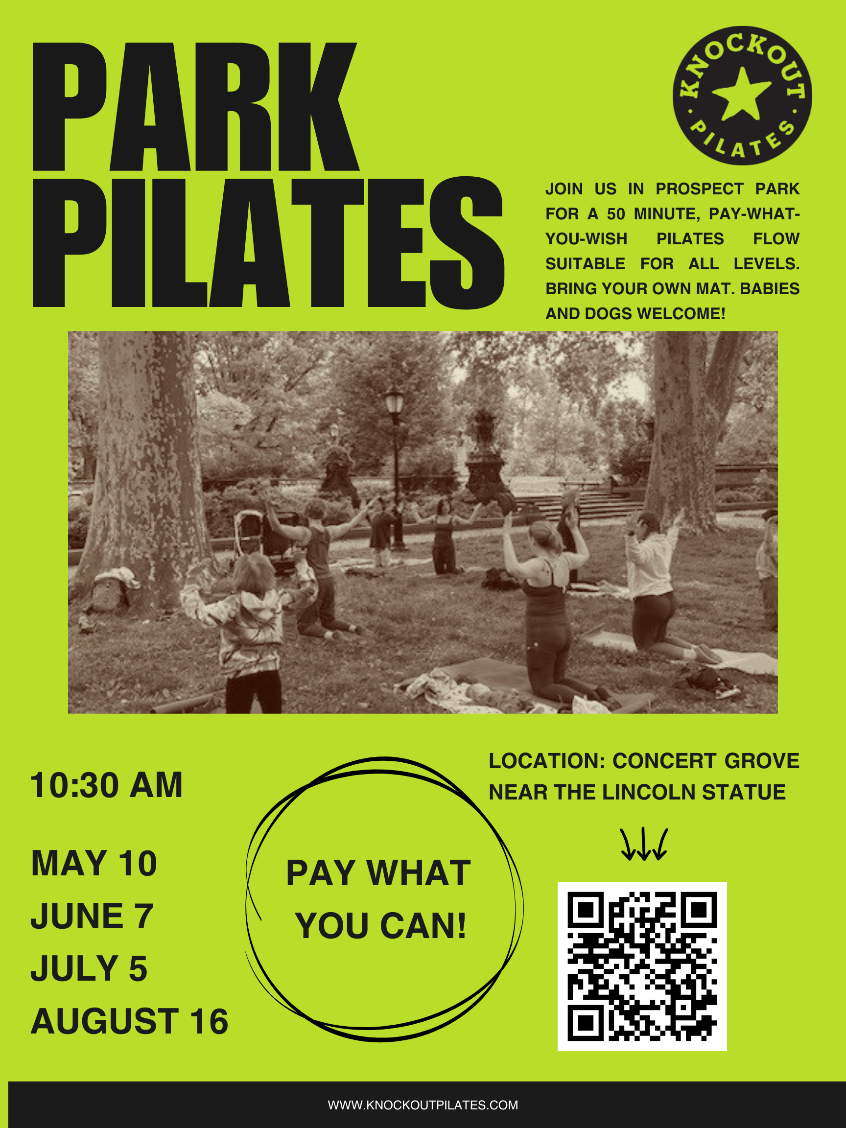 Pilates in the Park!