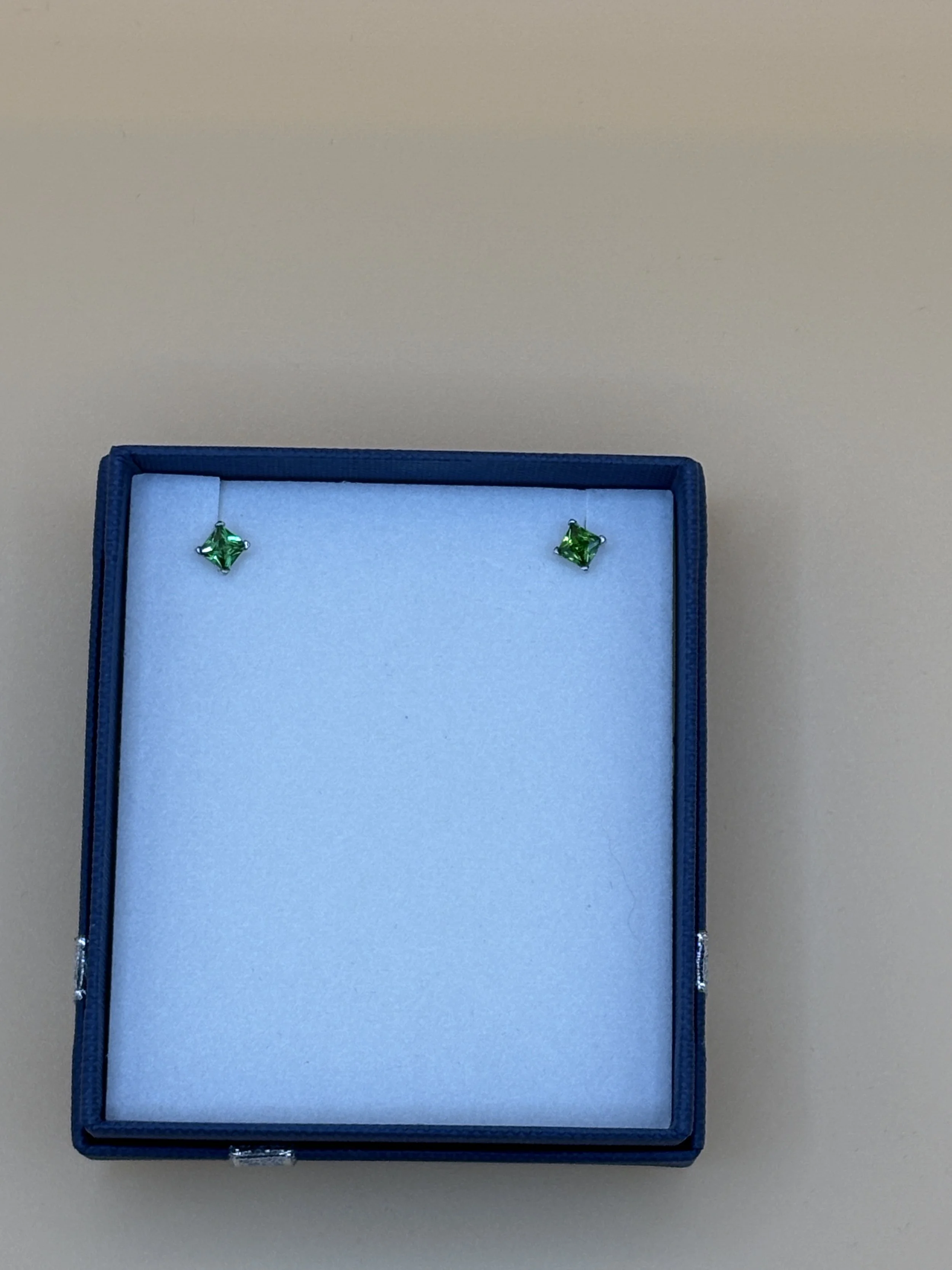 Colorful CZ Green Earrings