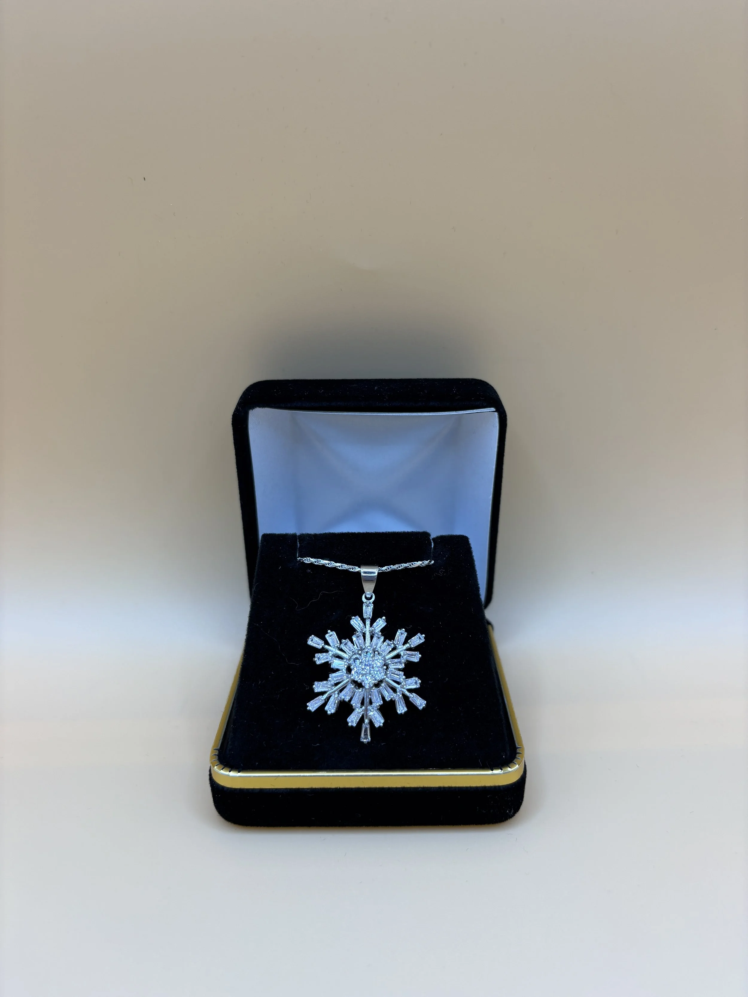 Snow Flake CZ Necklace