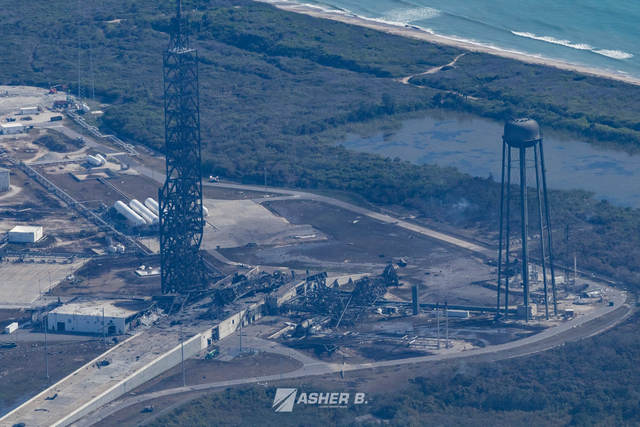 New Glenn Erupts in Flames: First Pictures of Pad Aftermath
