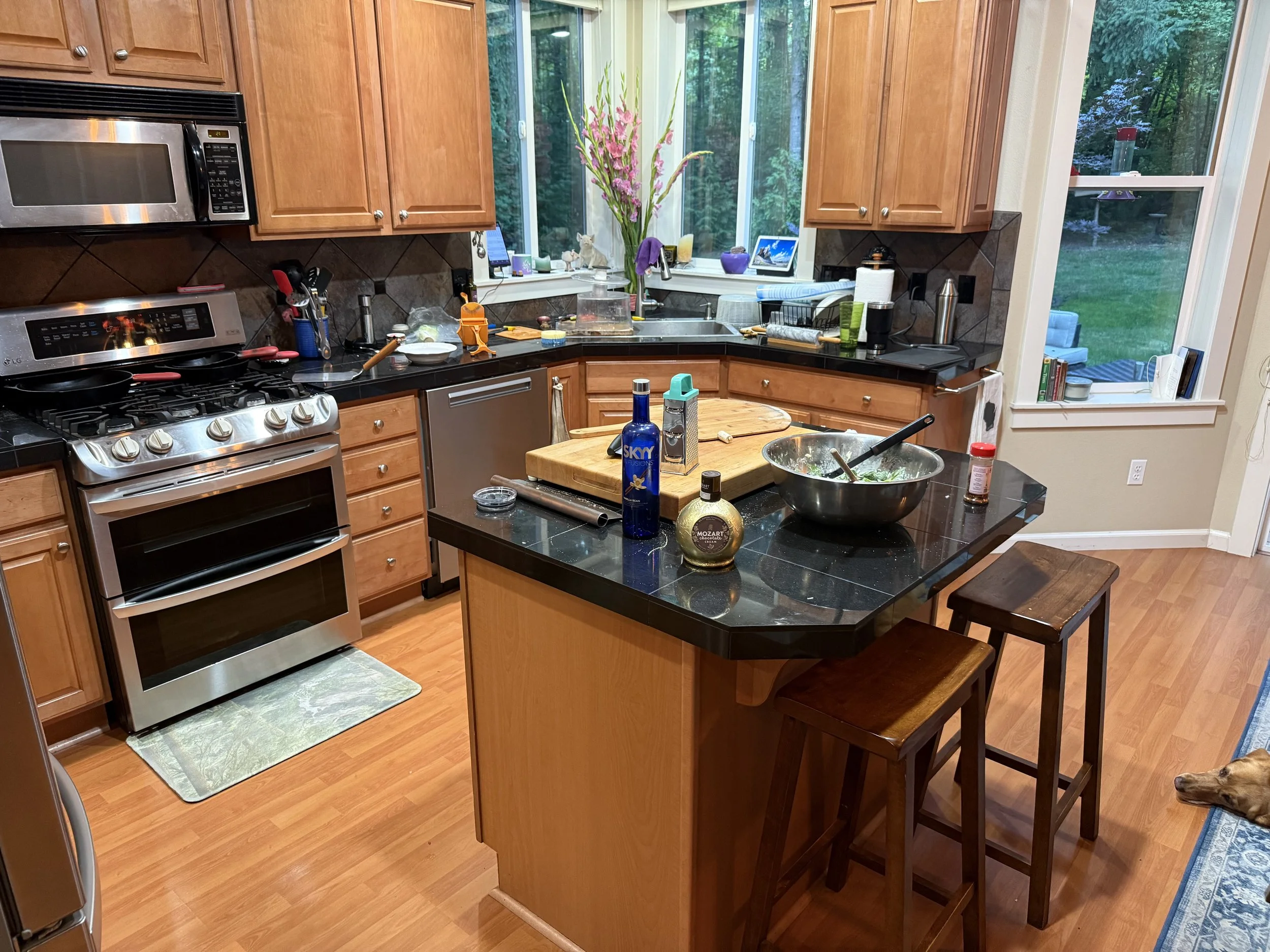 This is the before picture from a post-event clean-up.