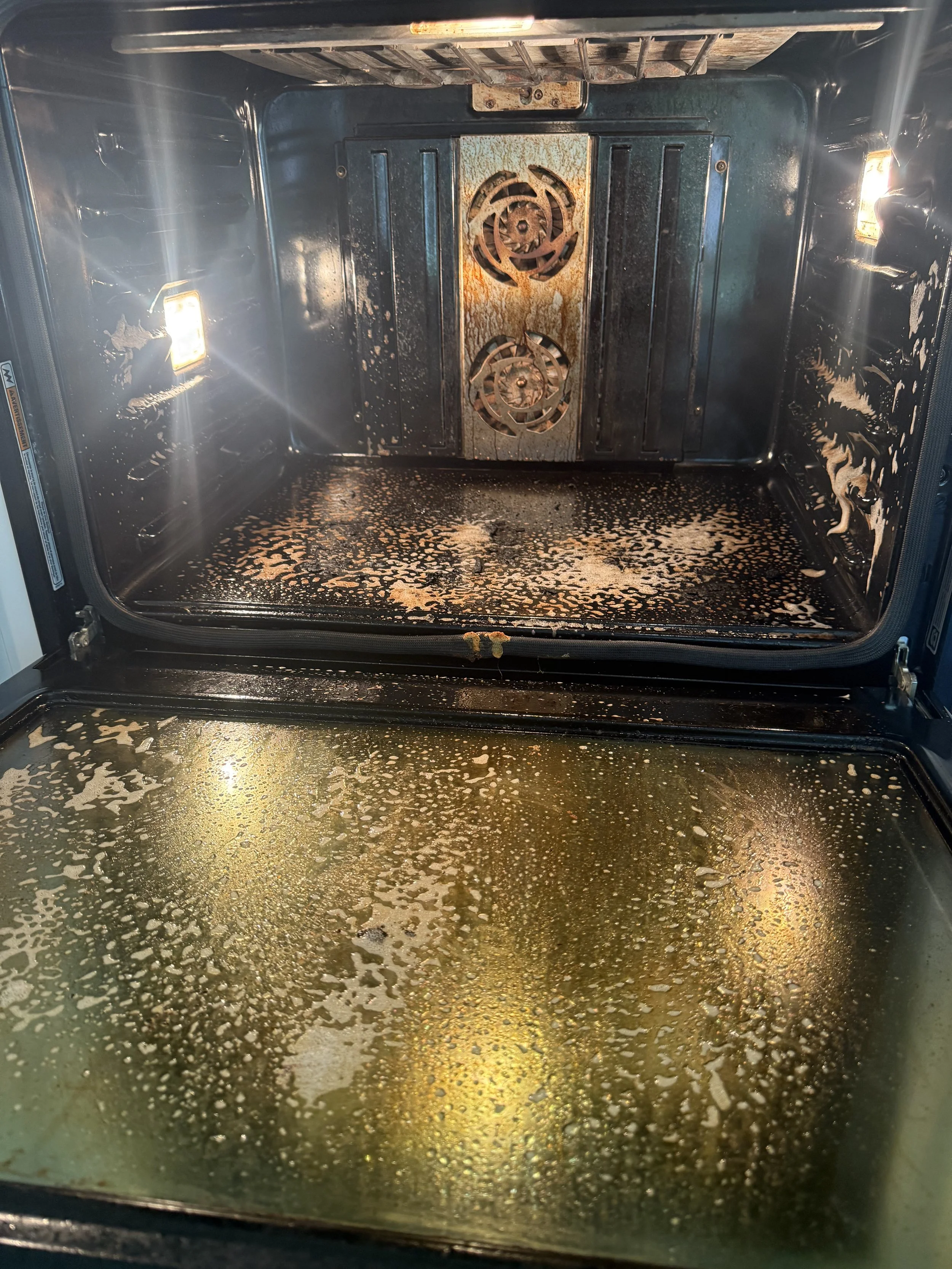 Before we cleaned an oven on a deep-clean.
