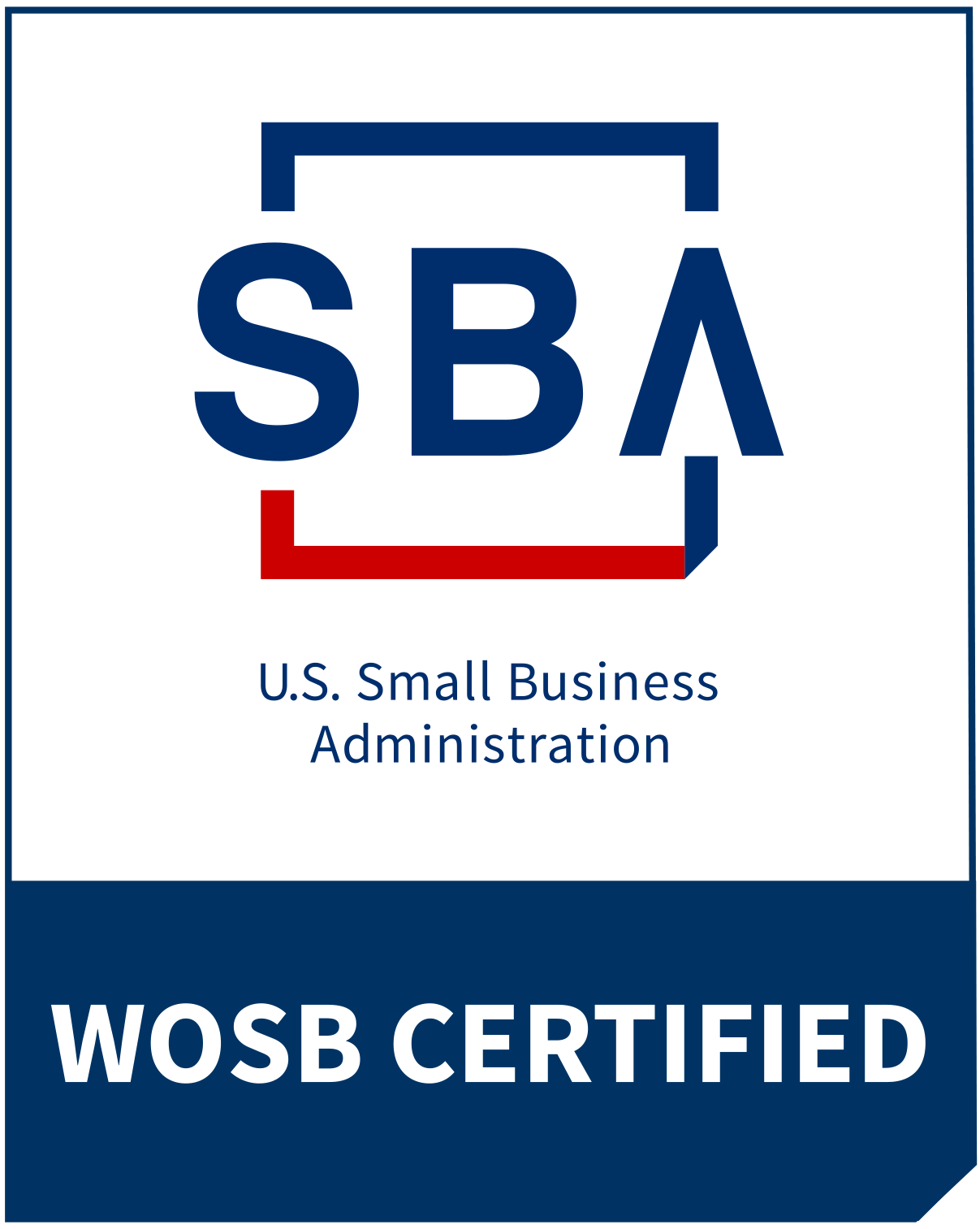 U.S. Small Business Administration WOSB Certified badge