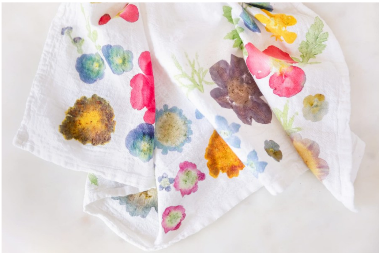 Fabric Flower Pounding with Mums