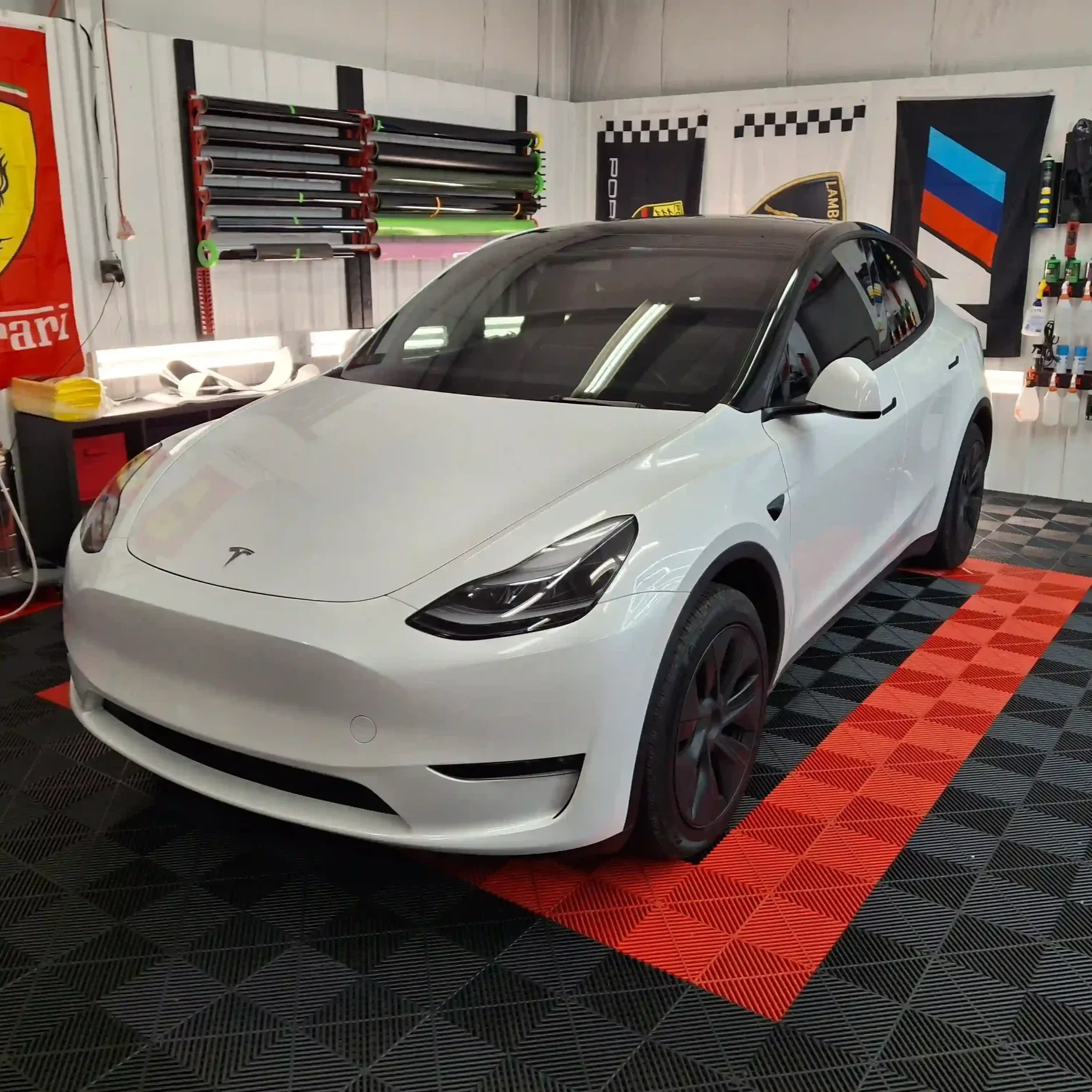 tesla vinyl wrap shop