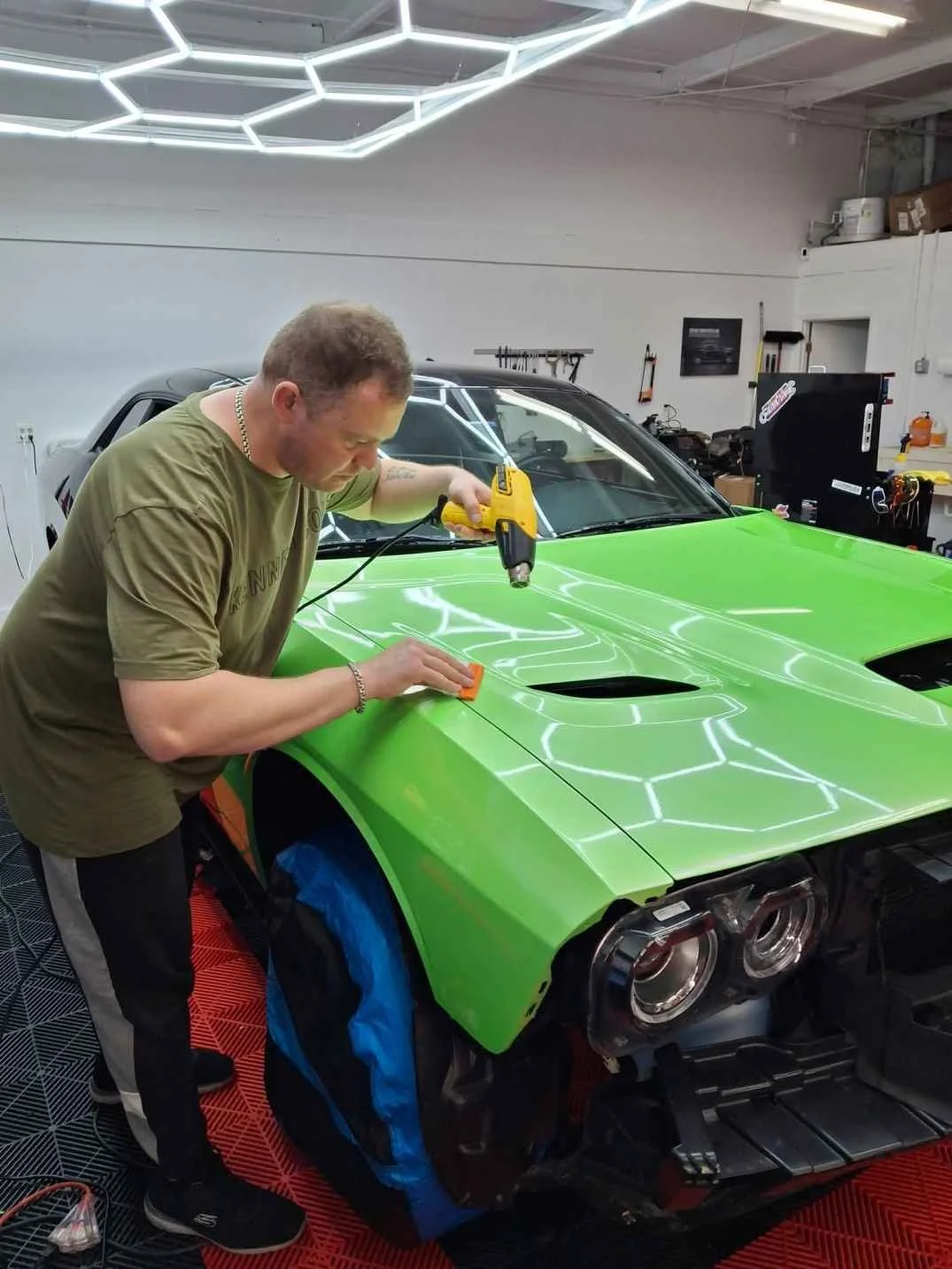 Professional full vinyl car wrap installation at Car Wrap Naperville.