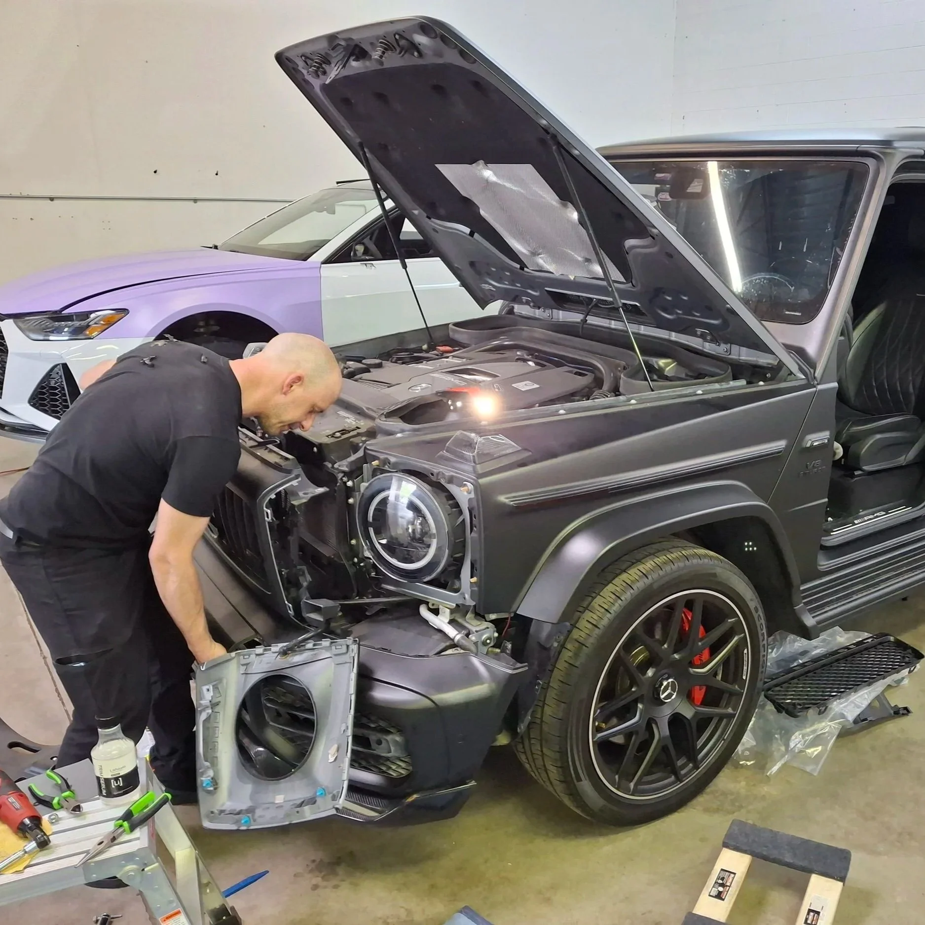 gwagon vinyl wrap with black matte 3m vinyl wraps