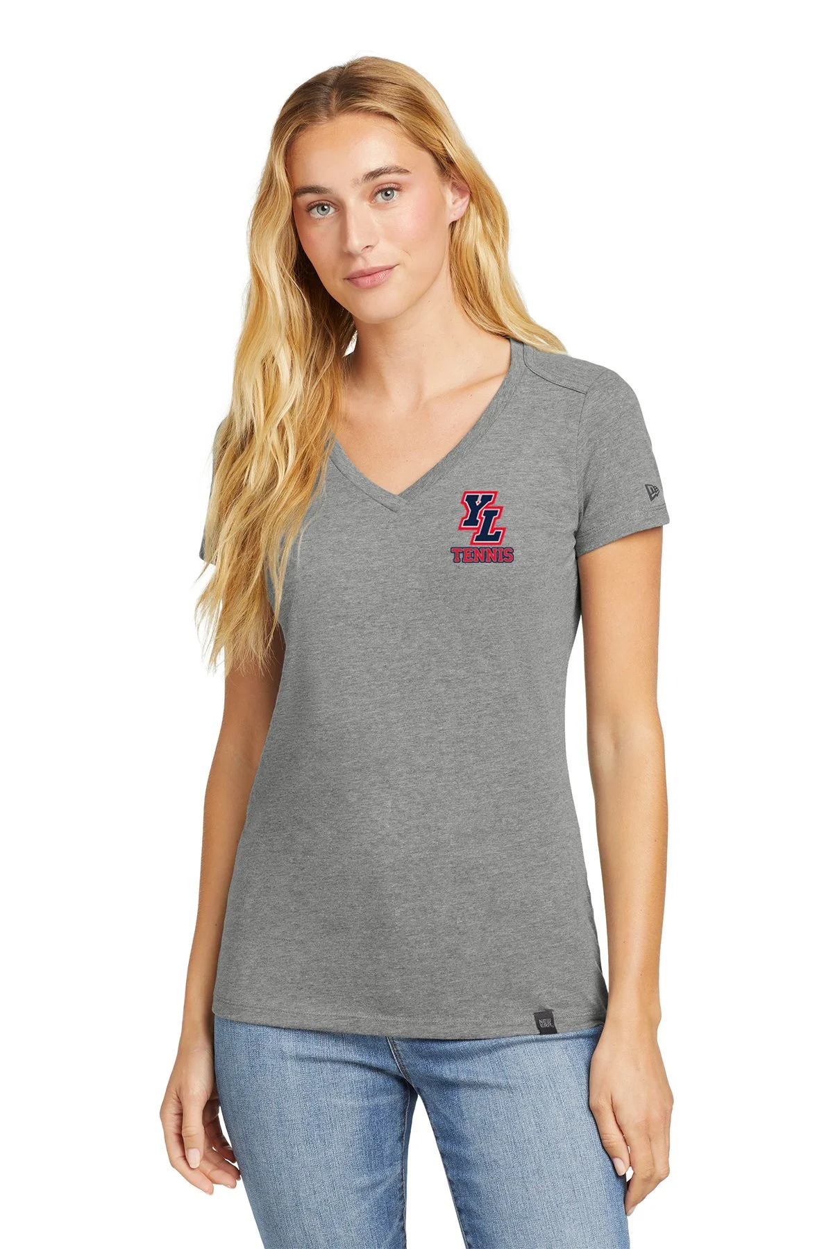 YL New Era® Women's Heritage Blend V-Neck Tee