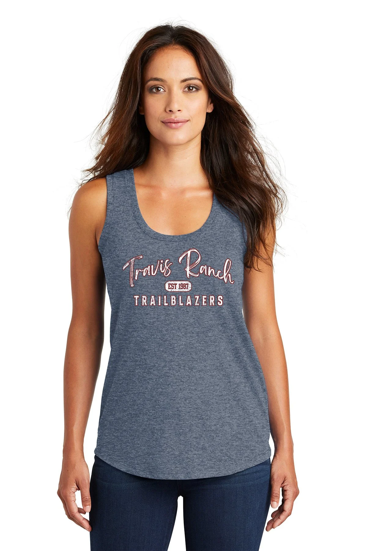 TR Trail Blazers Ladies Tri Blend Racerback Tank