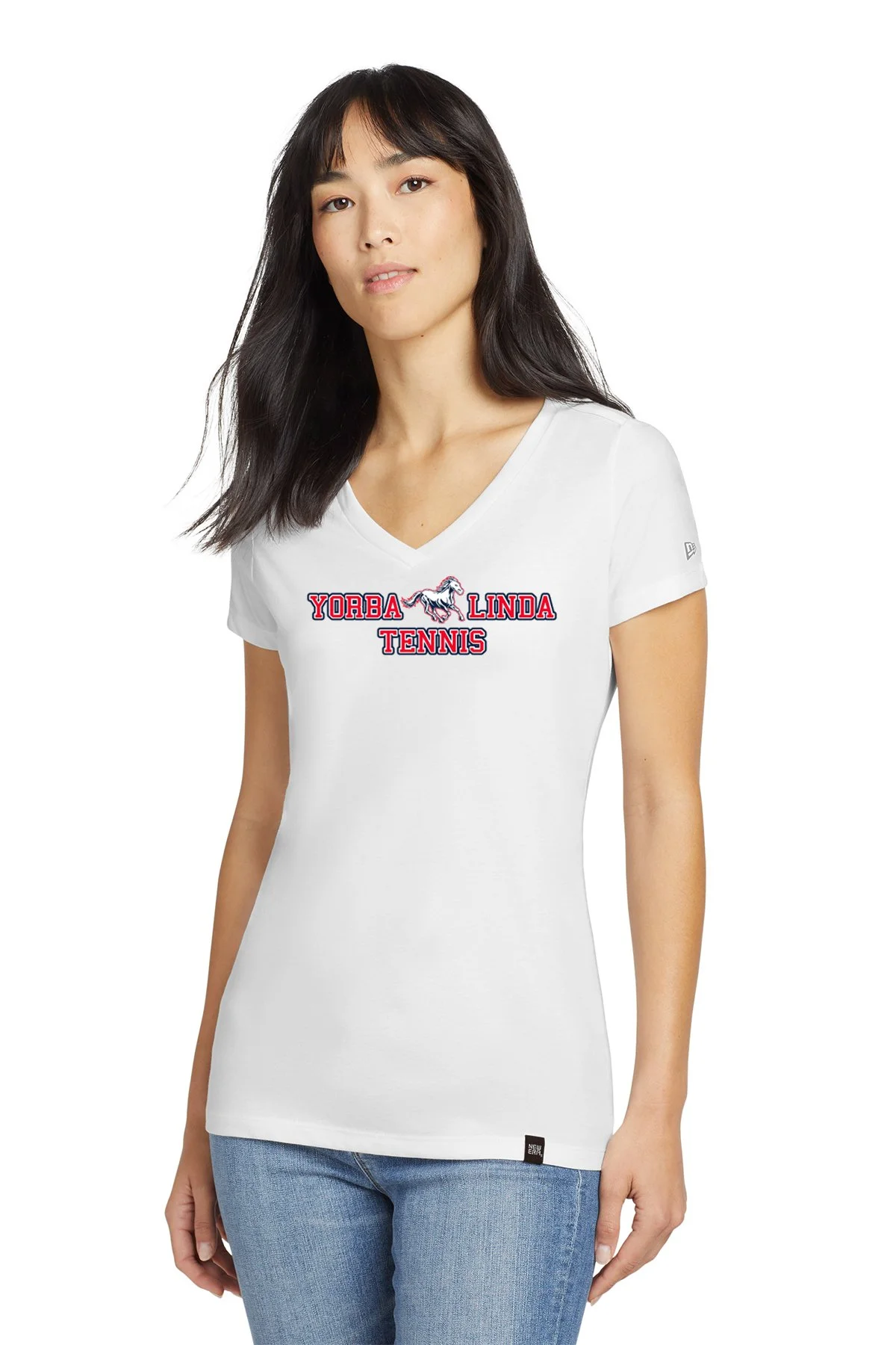 YLHS Tennis New Era® Women's Heritage Blend V-Neck Tee