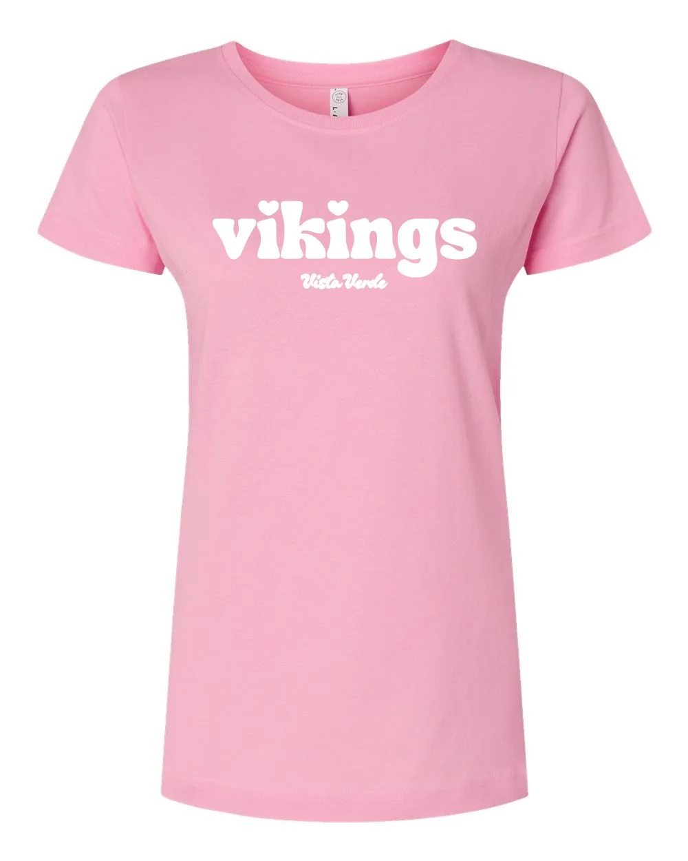 VV Viking Hearts Ladies Pink T-Shirt